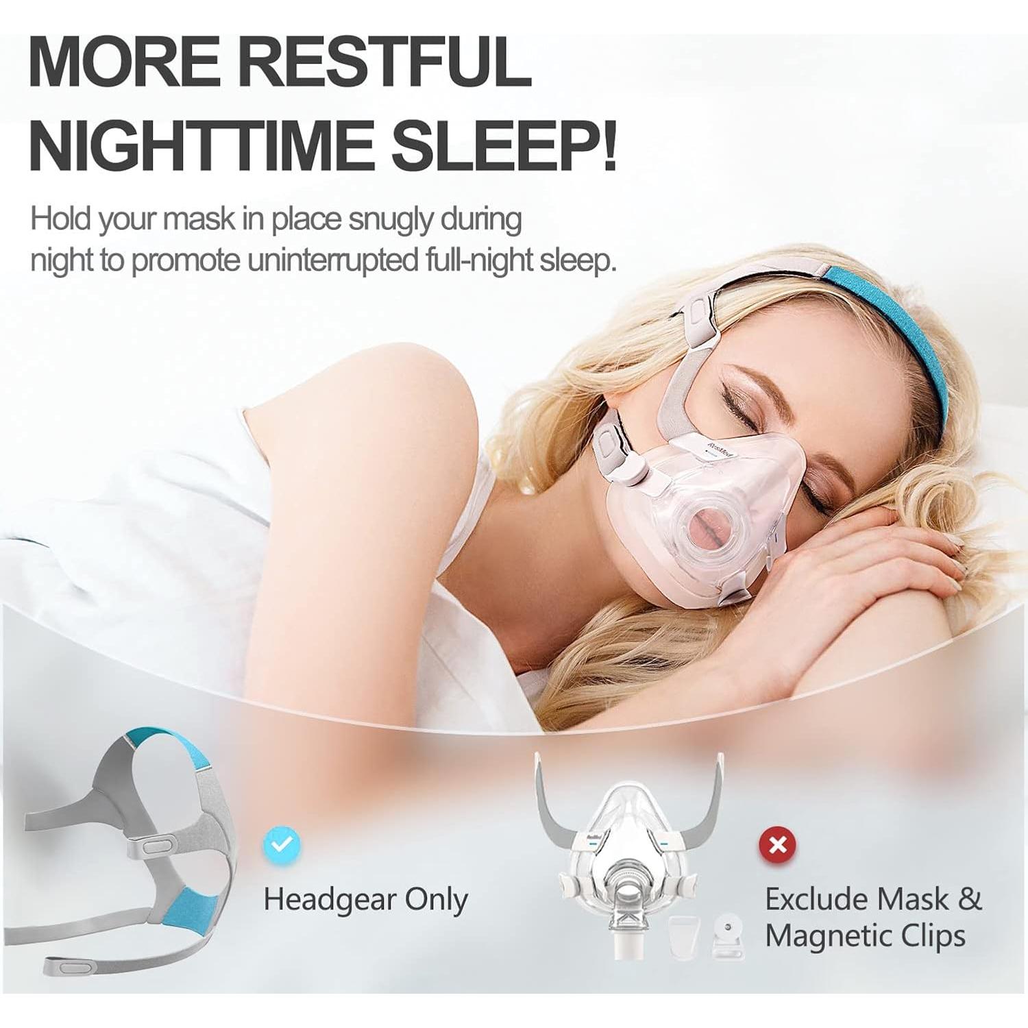 Cinta de cabeza CPAP Babyfond para AirFit F20 - Suave y Ajustable