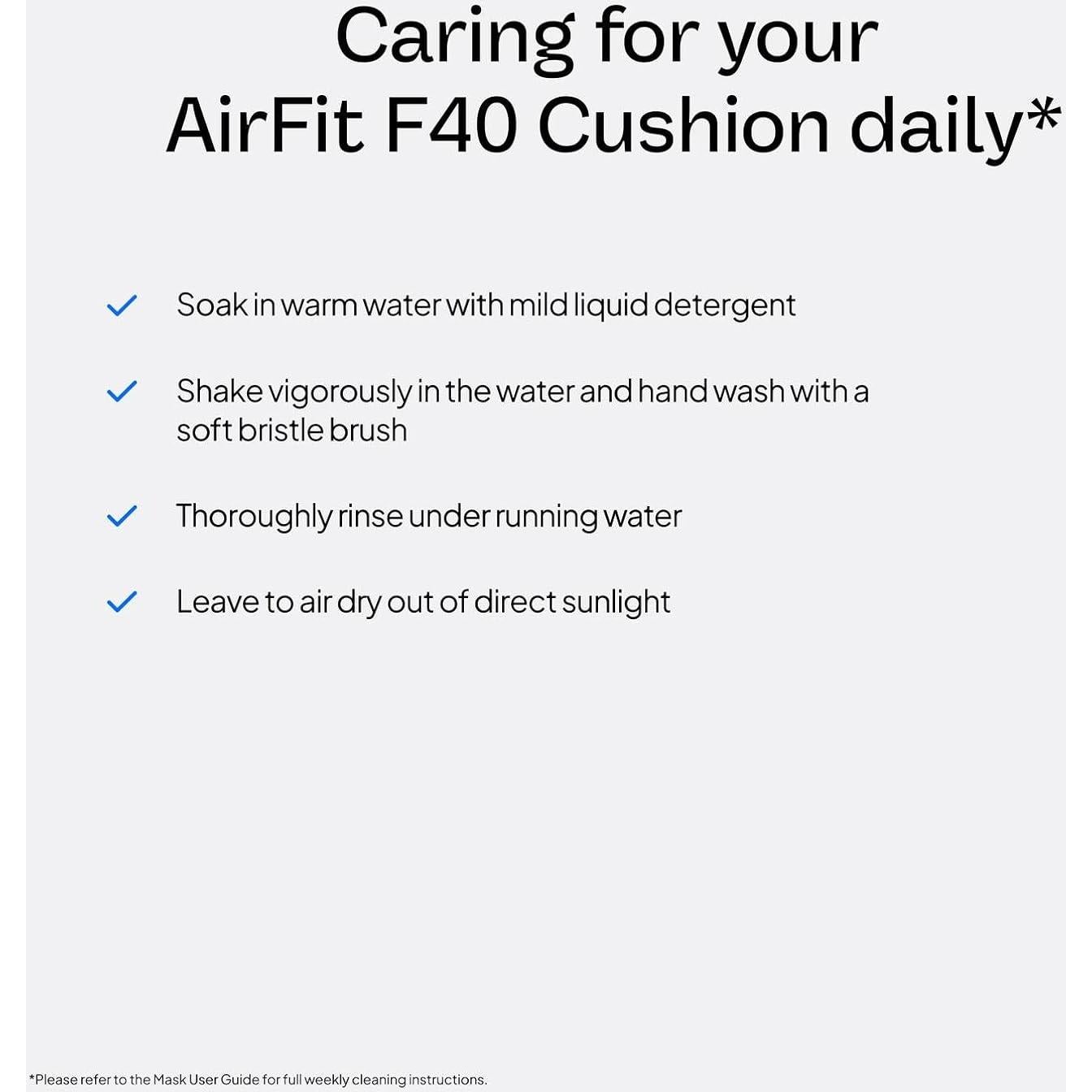 Cojín de Reemplazo ResMed AirFit F40 Mediano Silicona