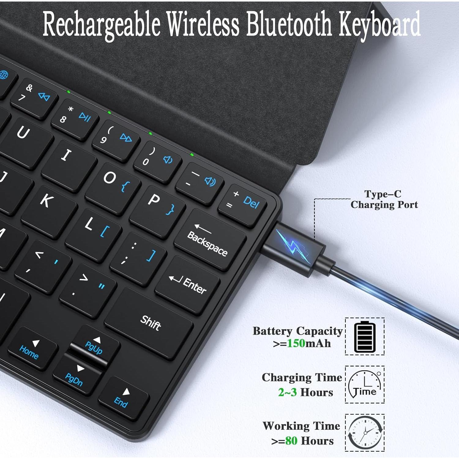 Teclado Inalámbrico Kenkor K08 Mini Bluetooth Recargable
