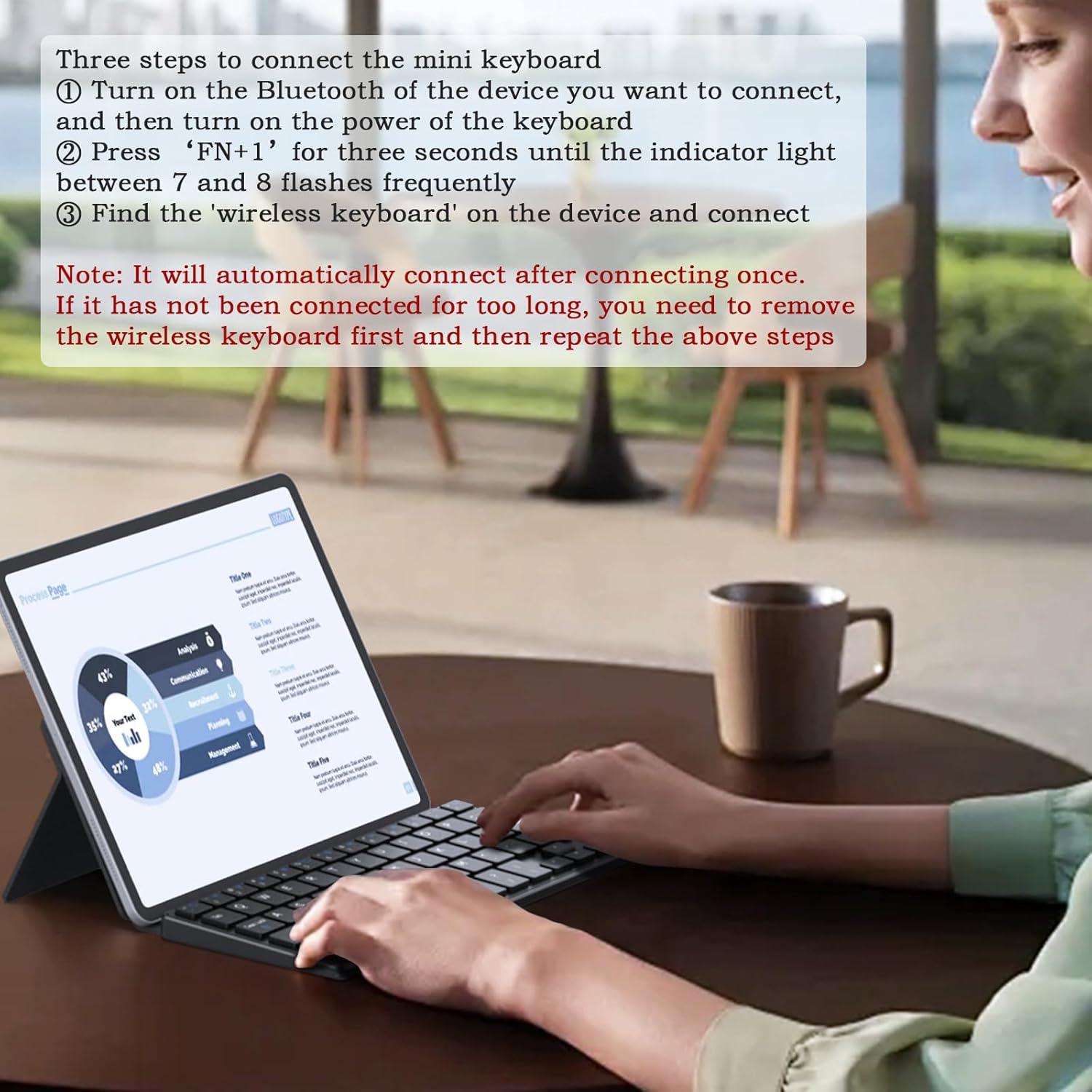 Teclado Inalámbrico Kenkor K08 Mini Bluetooth Recargable