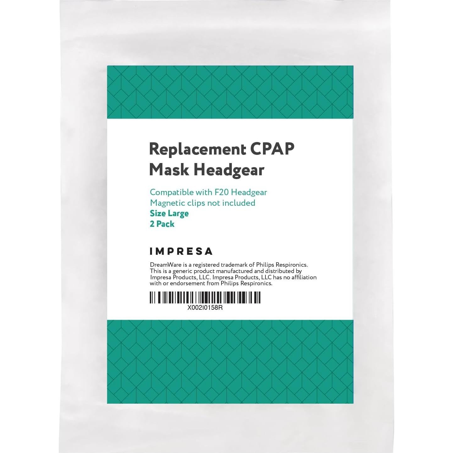 Cabezal de Reemplazo CPAP Impresa F20 Grande - 2 Piezas