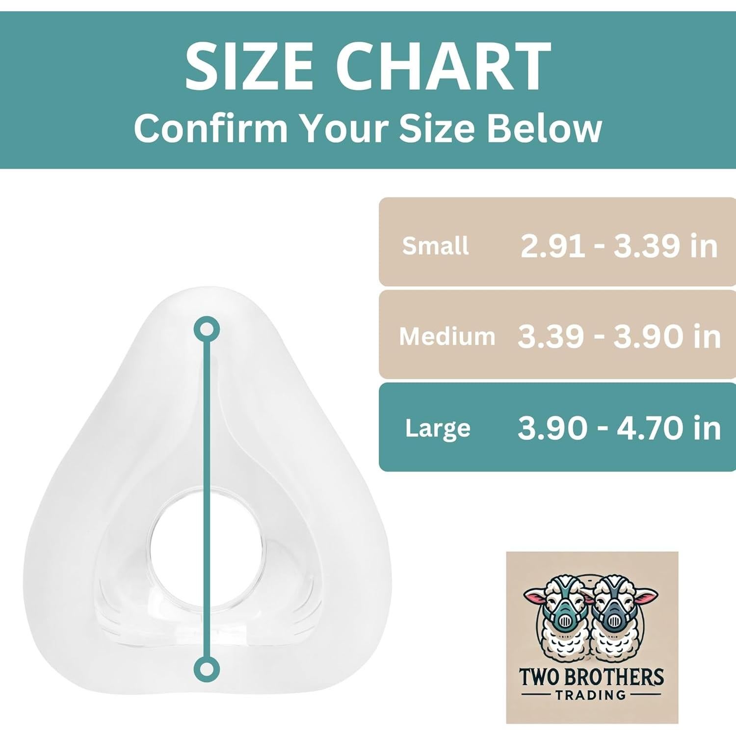 Almohadillas de Reemplazo CPAP F20 Two Brothers Trading - 2 Unidades Grande