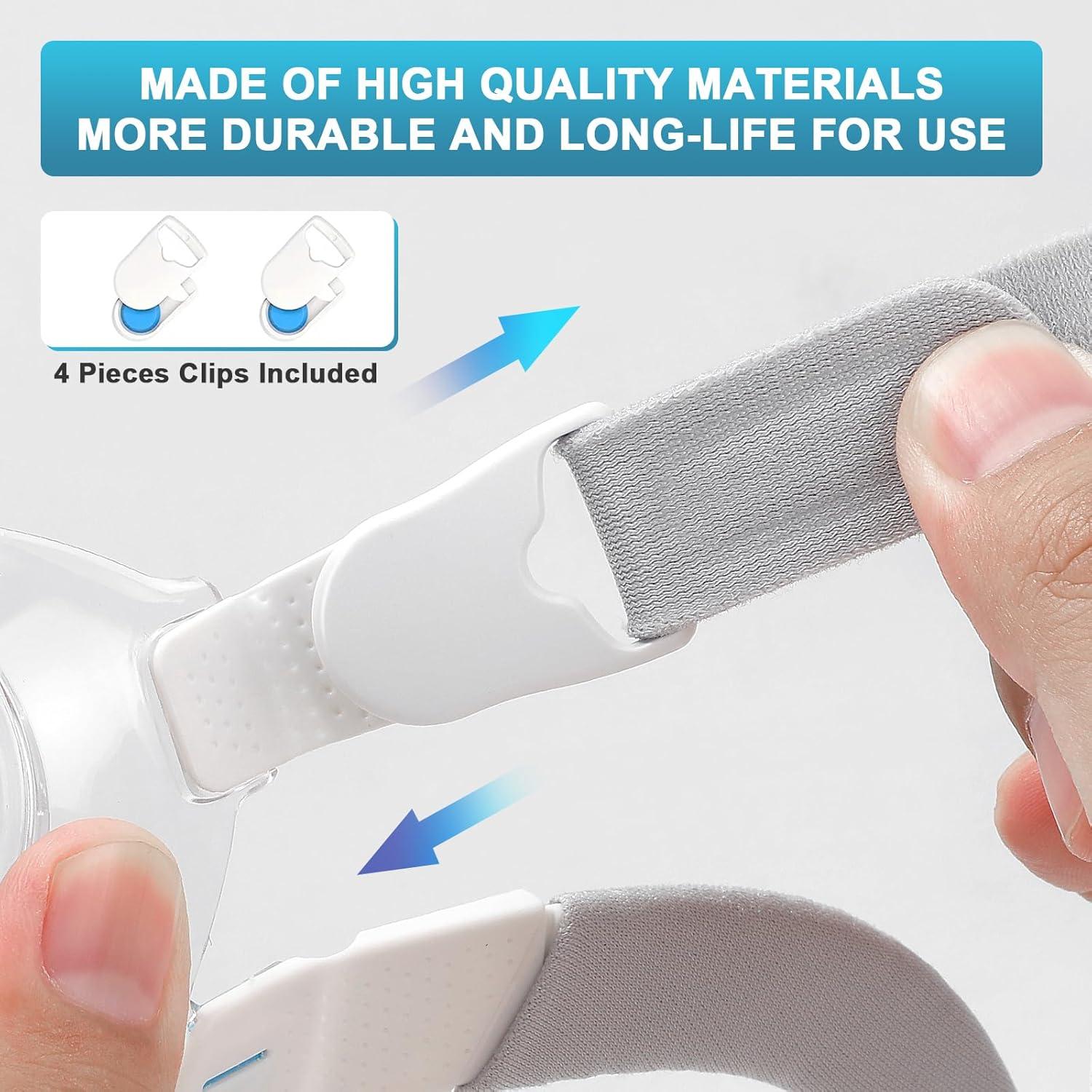 Paquete de 2 correas para cabeza CPAP Iduola N20 con clips