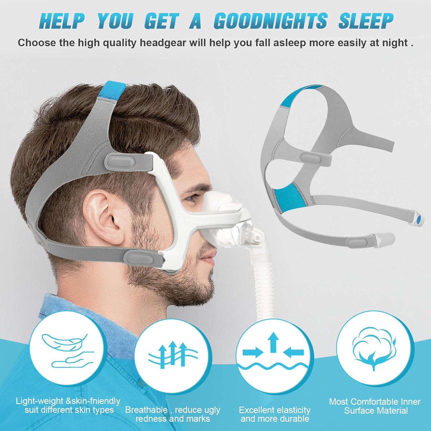 Paquete de 2 correas para cabeza CPAP Iduola N20 con clips