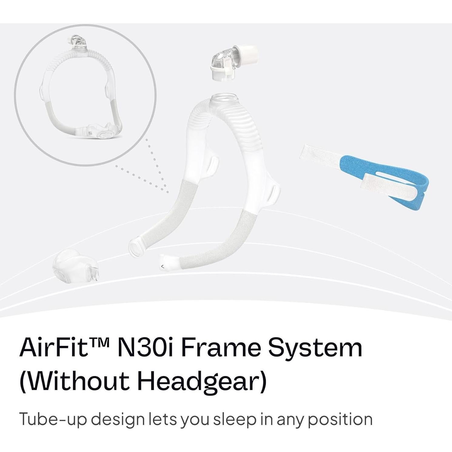 Sistema de Marco Pequeño ResMed AirFit N30i - Codo y Almohadilla Nasal