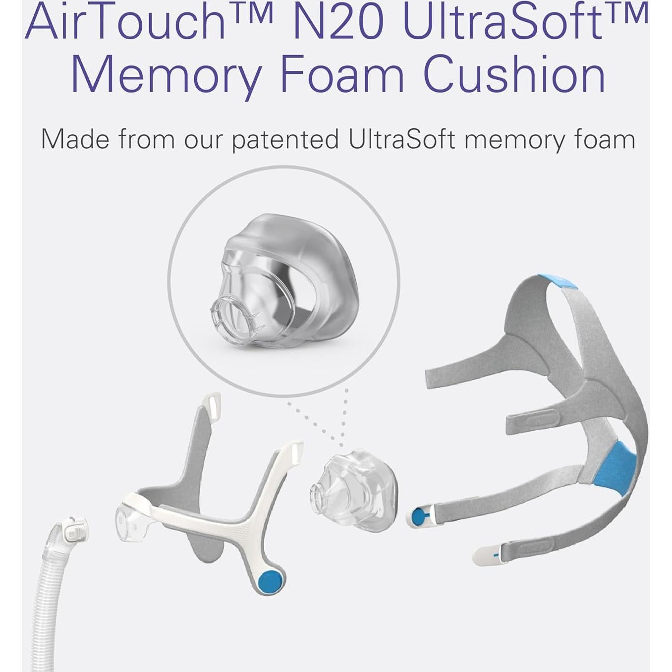 Almohadilla Nasal CPAP ResMed AirTouch N20 Mediana - Espuma Memoria