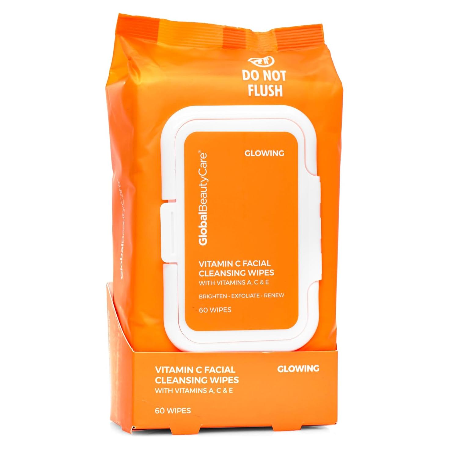 Toallitas de Maquillaje Global Beauty Care con Vitamina C - 60 Unidades