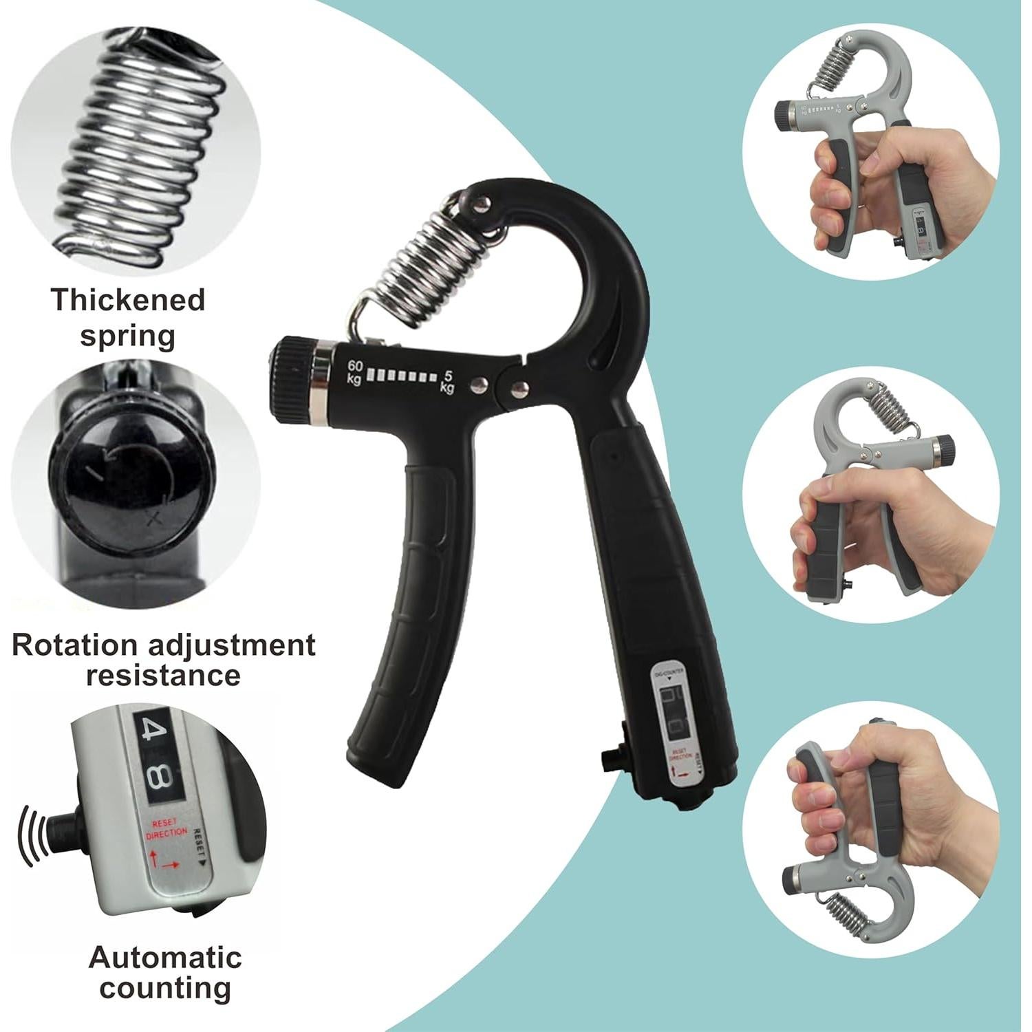 Kit de Entrenador de Fuerza de Agarre NILAIWO 7 PCS