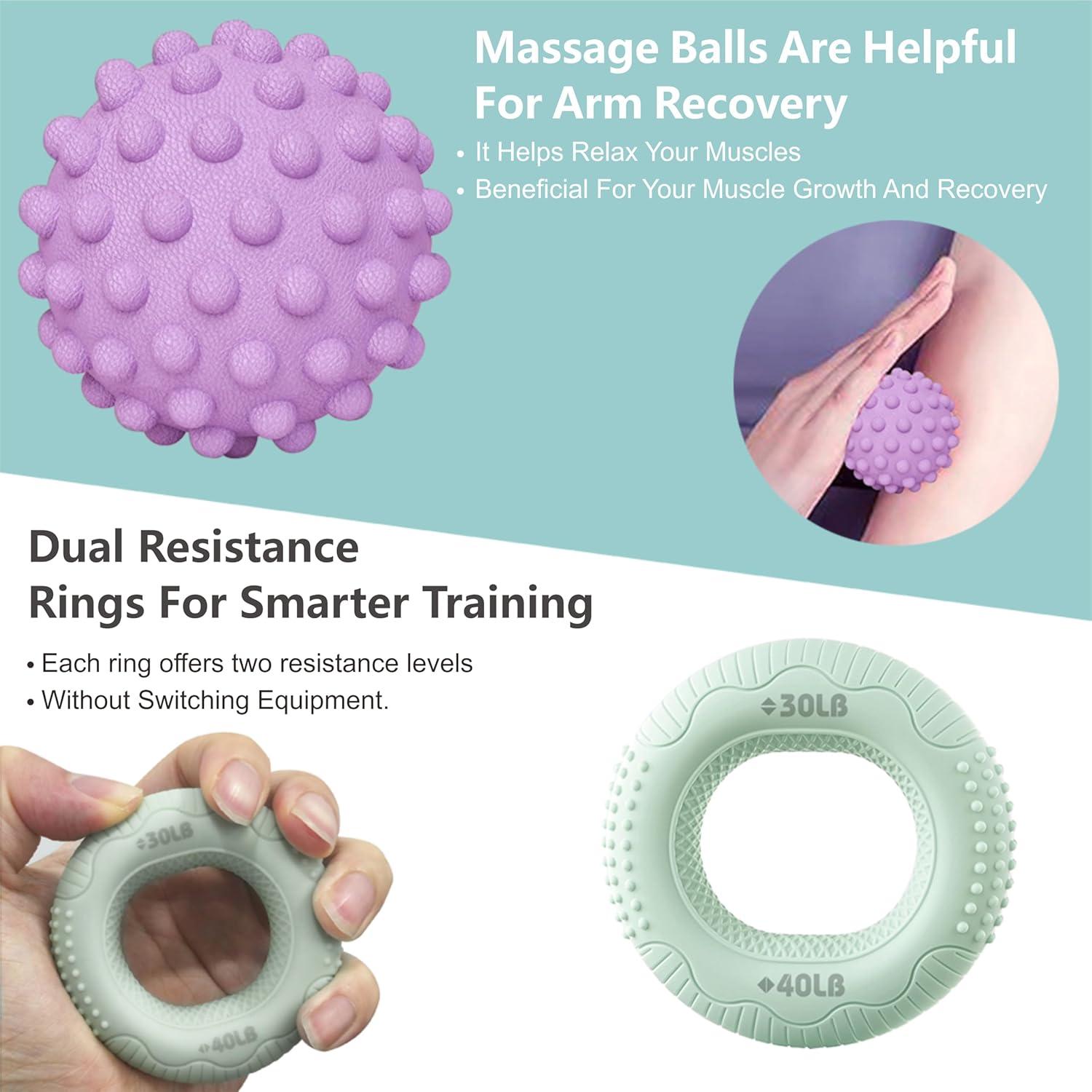 Kit de Entrenador de Fuerza de Agarre NILAIWO 7 PCS