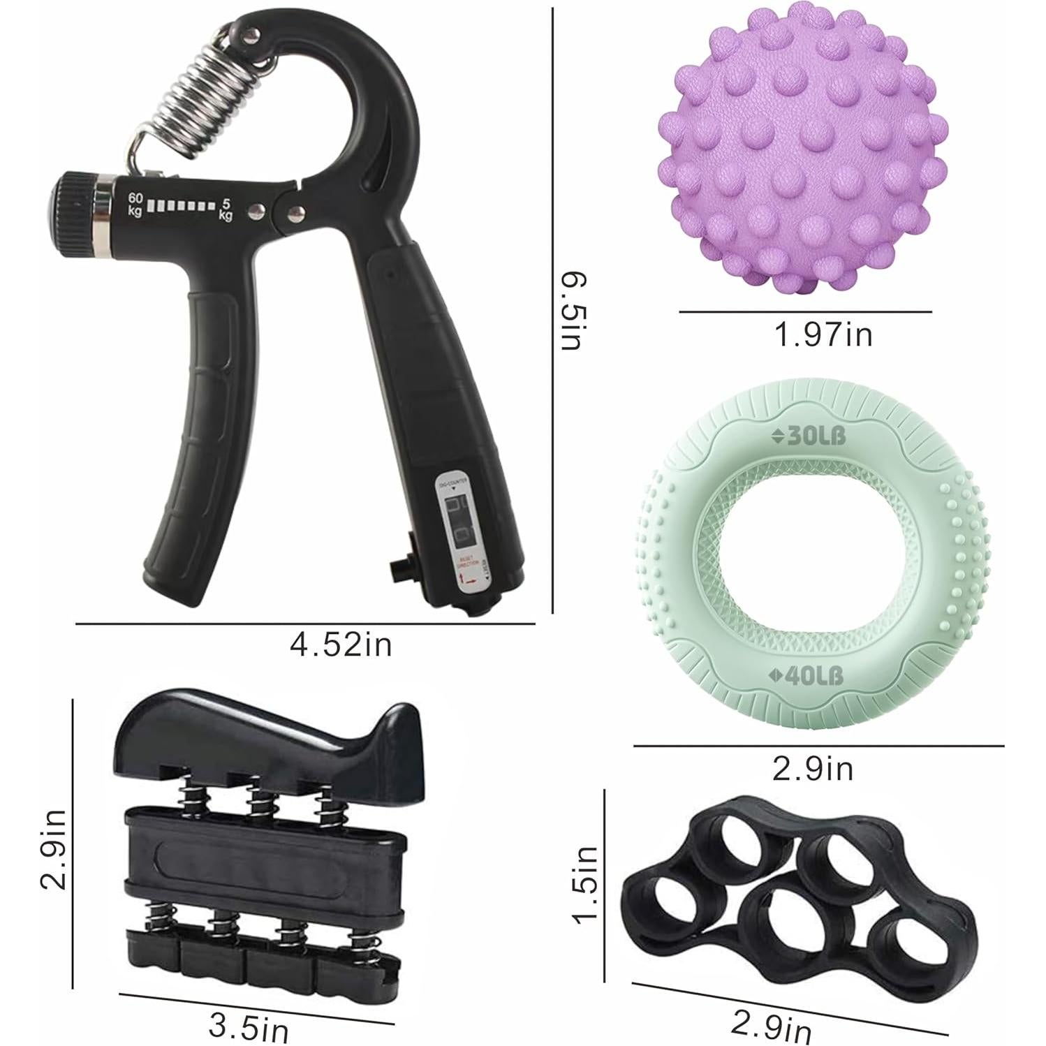 Kit de Entrenador de Fuerza de Agarre NILAIWO 7 PCS