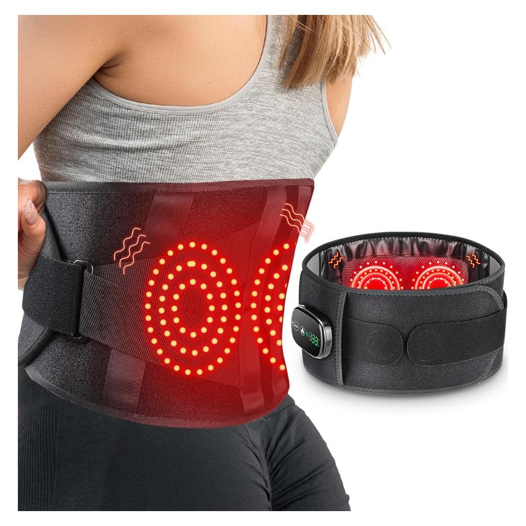 Cinturón de Terapia de Luz Roja Inalámbrico OVIMAZ con Masaje