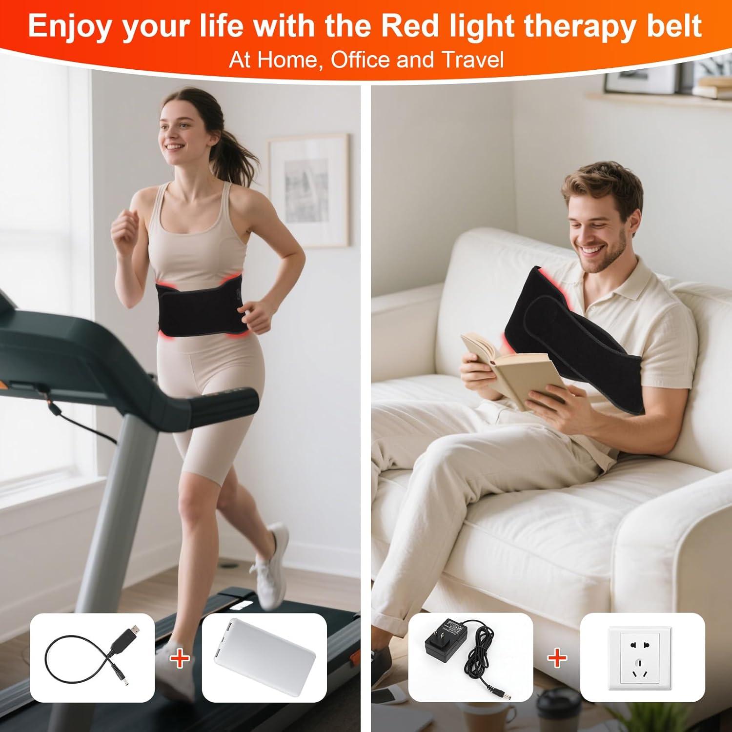 Faja de Terapia de Luz Roja Pik Kon 660nm 850nm con Vibración