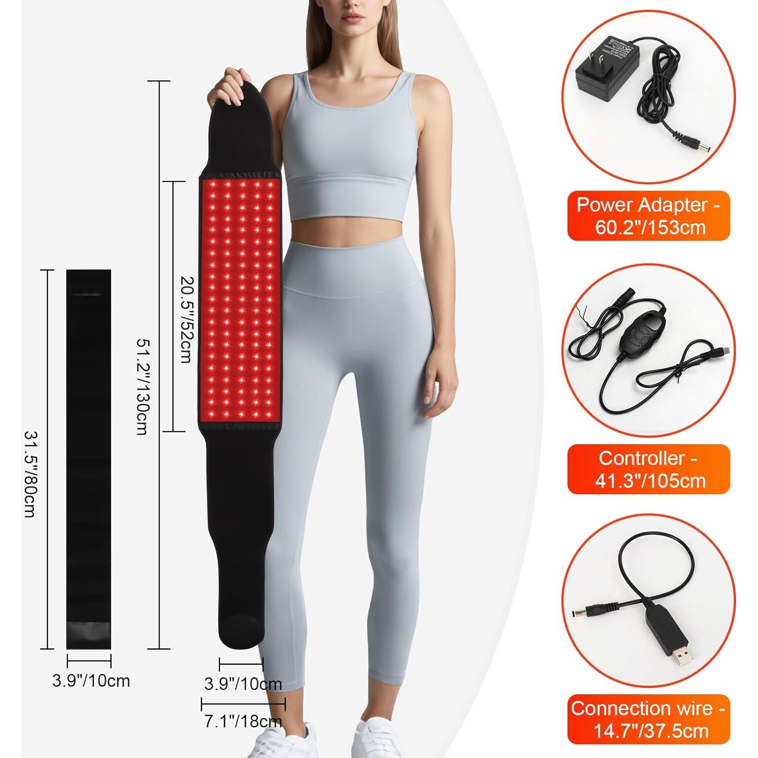 Faja de Terapia de Luz Roja Pik Kon 660nm 850nm con Vibración