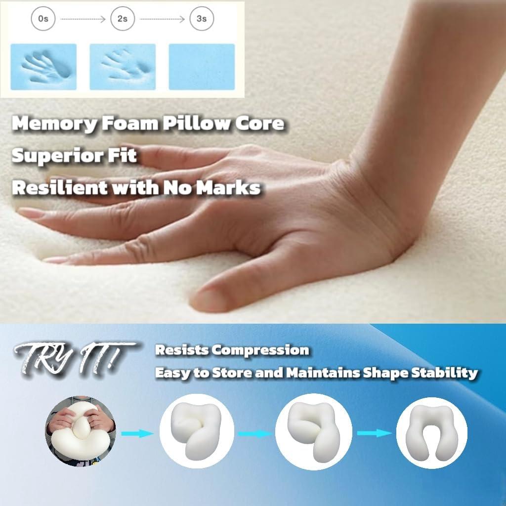 Almohada de Viaje Genérico Espuma con Memoria Negra 38 cm