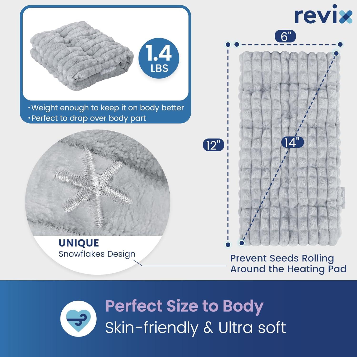 Almohadilla Térmica REVIX 15x30 cm para Microondas - Gris