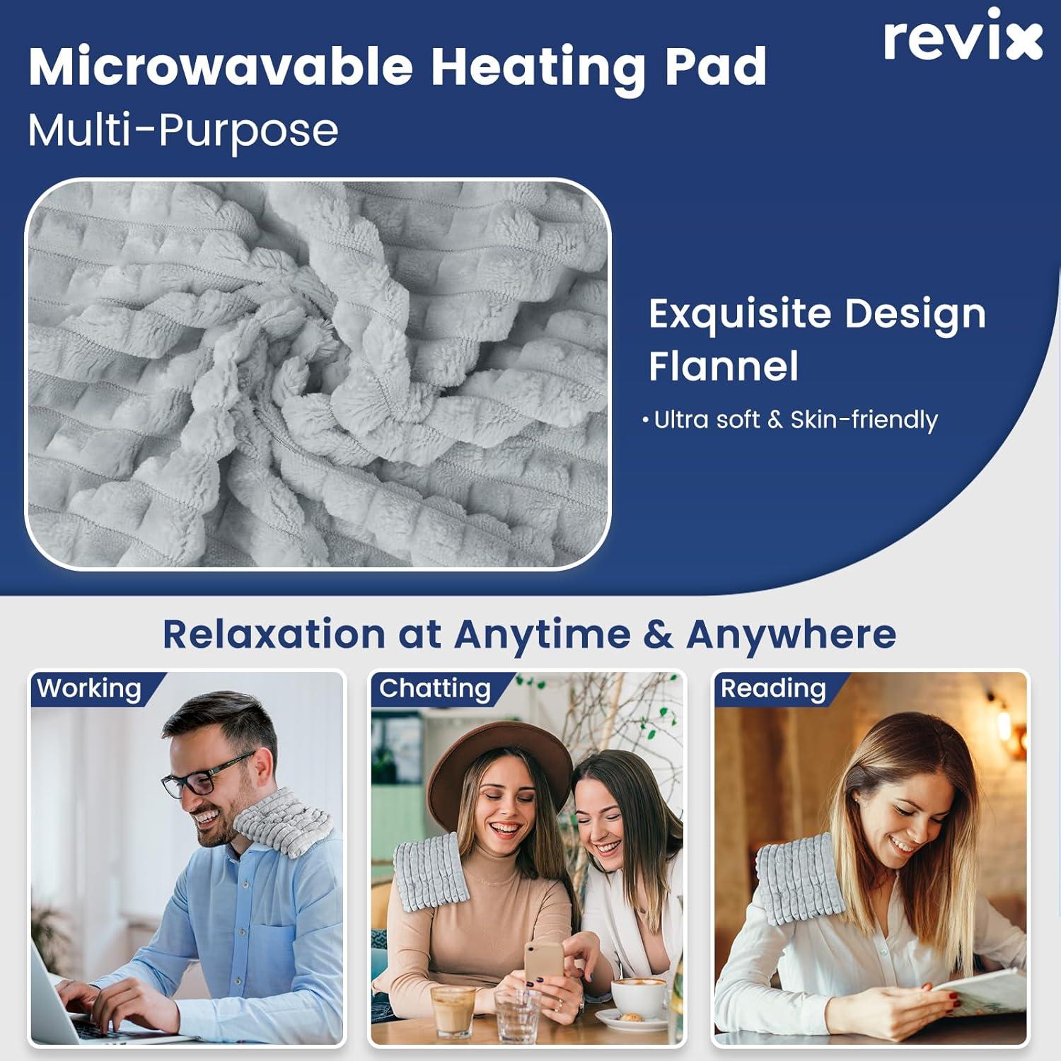 Almohadilla Térmica REVIX 15x30 cm para Microondas - Gris
