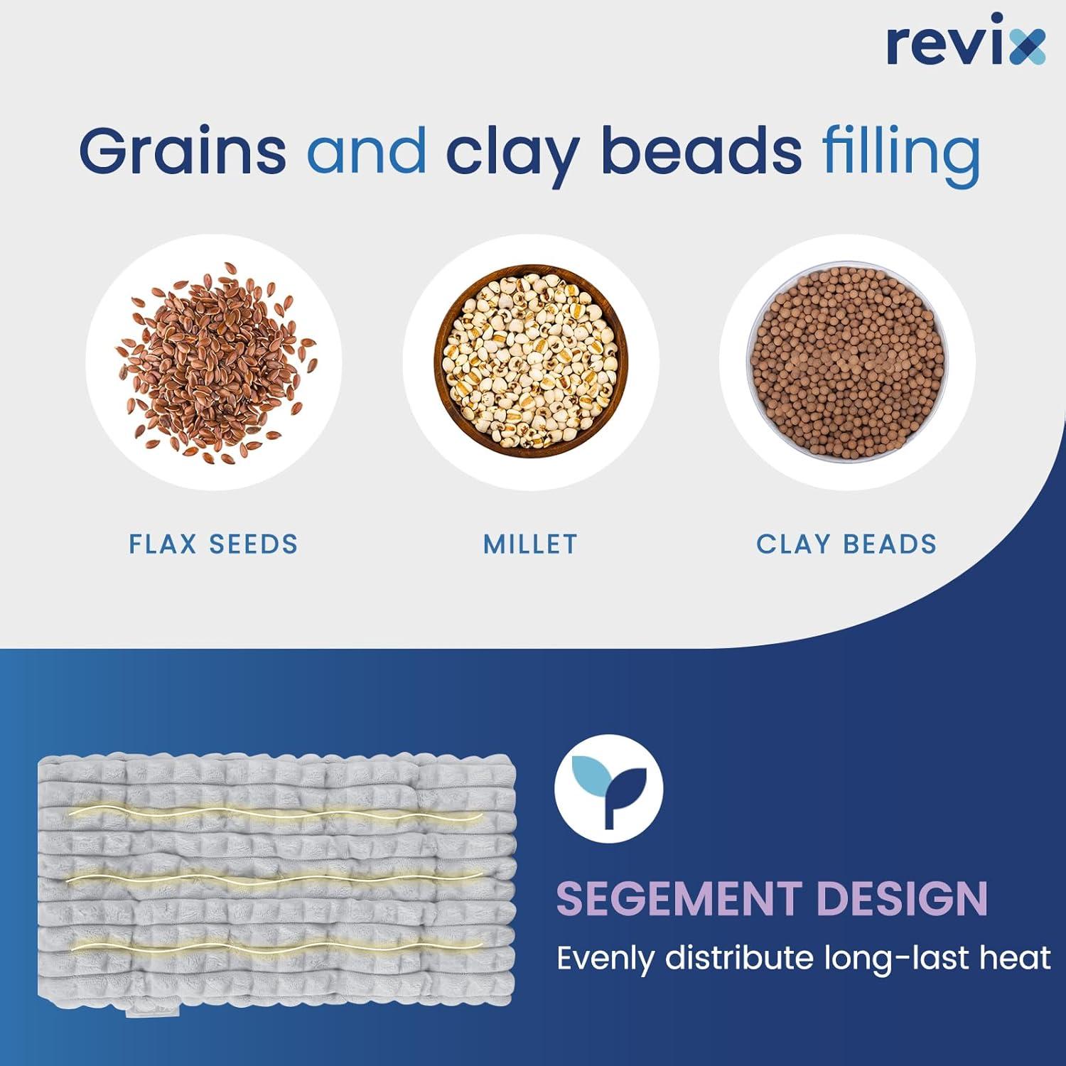 Almohadilla Térmica REVIX 15x30 cm para Microondas - Gris