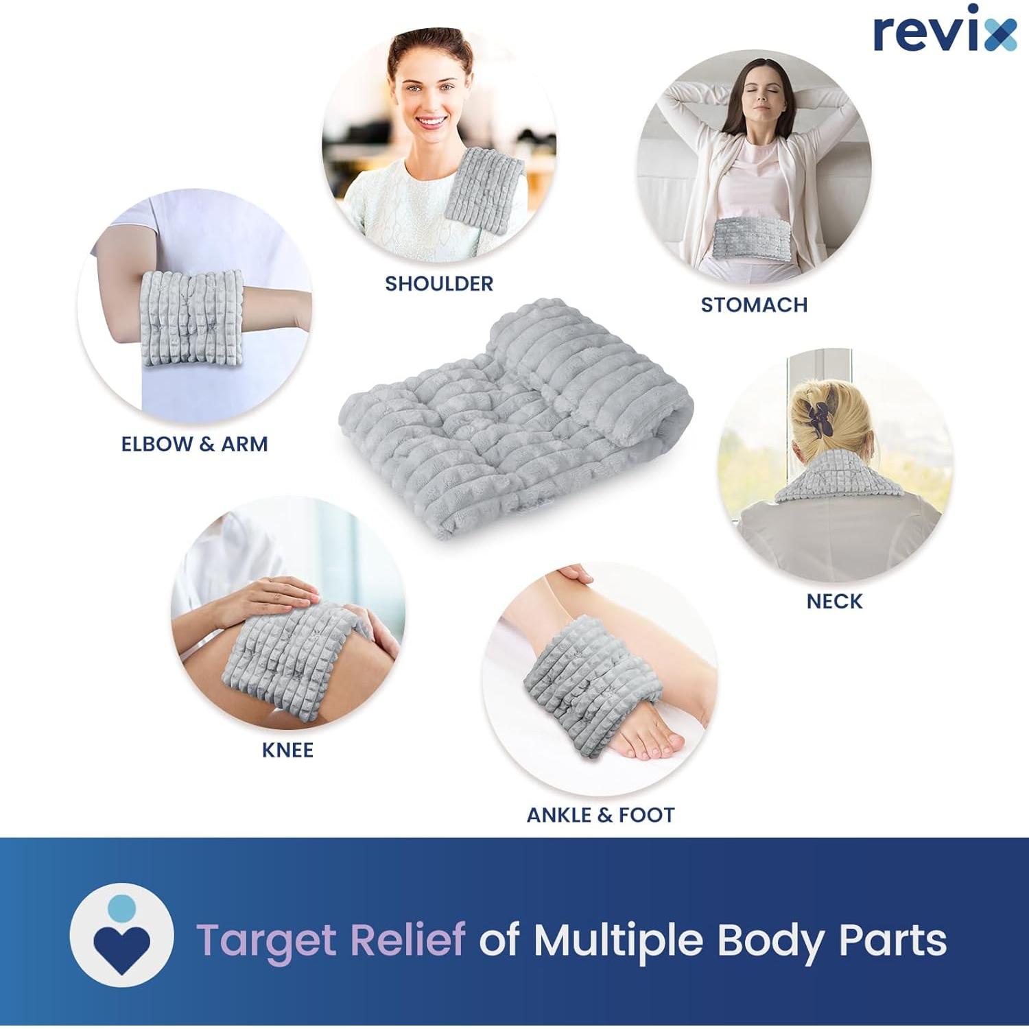 Almohadilla Térmica REVIX 15x30 cm para Microondas - Gris