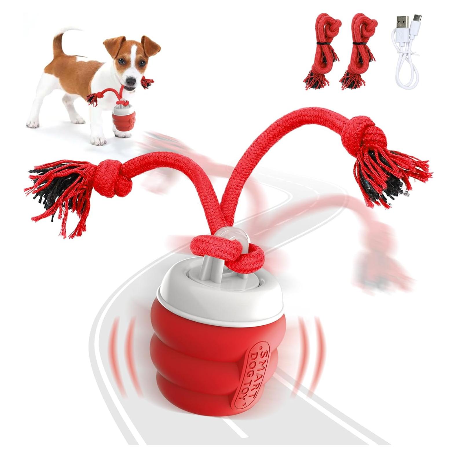 Pelota Interactiva para Perros BUPIHUKA - Juguete Eléctrico Rojo