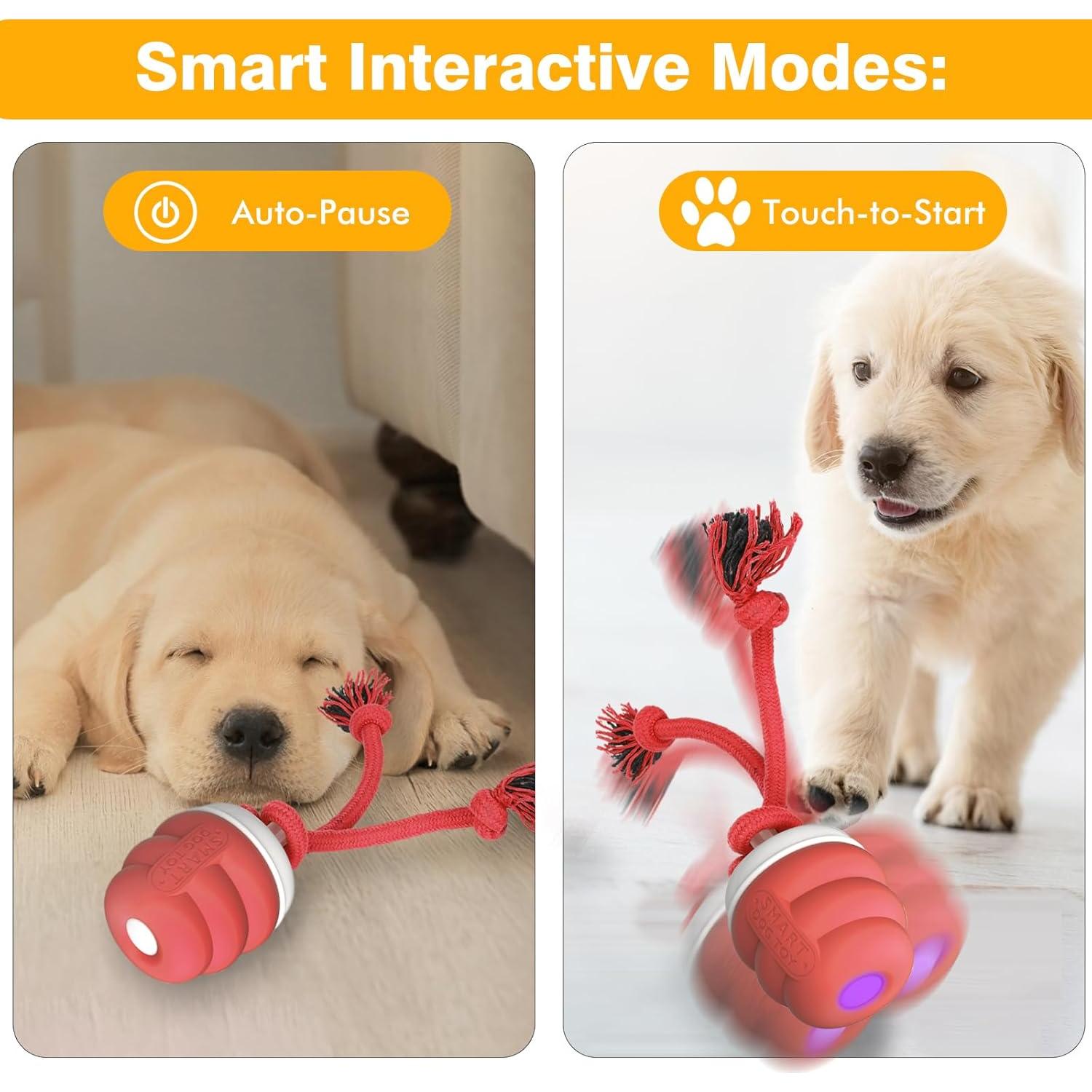 Pelota Interactiva para Perros BUPIHUKA - Juguete Eléctrico Rojo