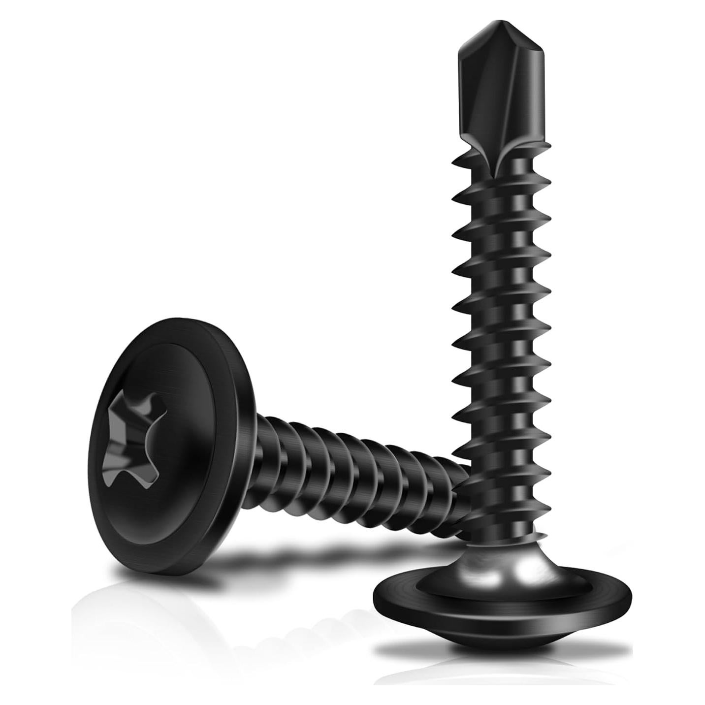 100 Tornillos Autoperforantes #8 x 2.54 cm Marysino Negros