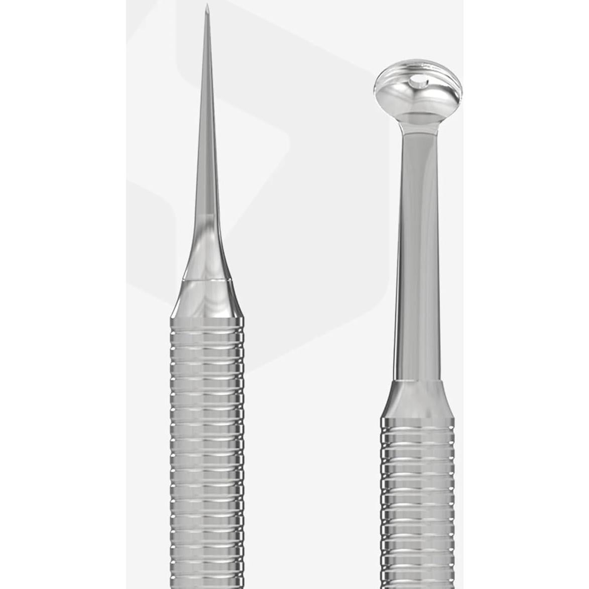 Herramienta Doble Cara Staleks Pro Experto 20 - Cuchara Uno y Aguja Vidal - Removedor de Puntos Negros de Acero Inoxidable