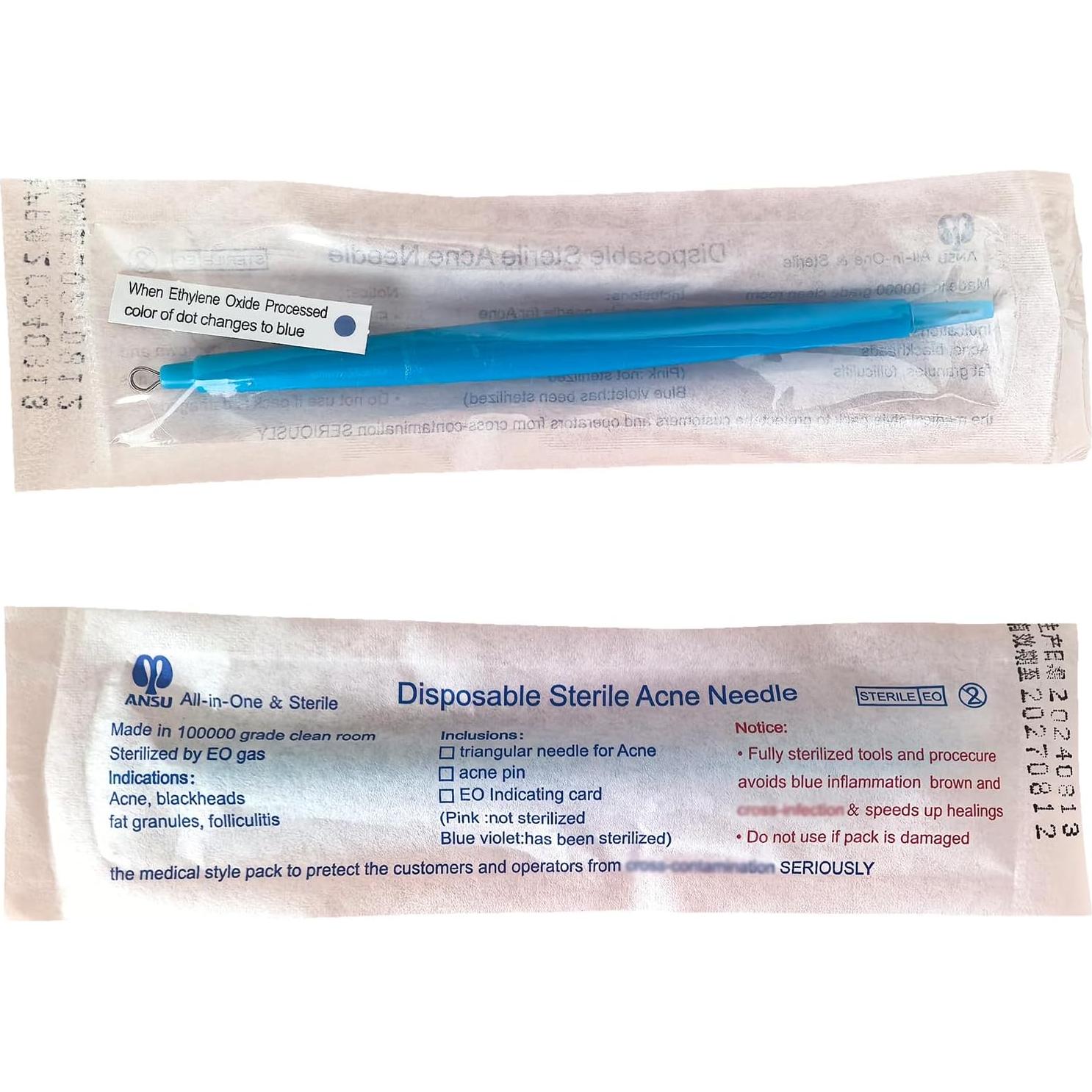 Paquete de 2 herramientas desechables estériles para acné BeiLaiSun