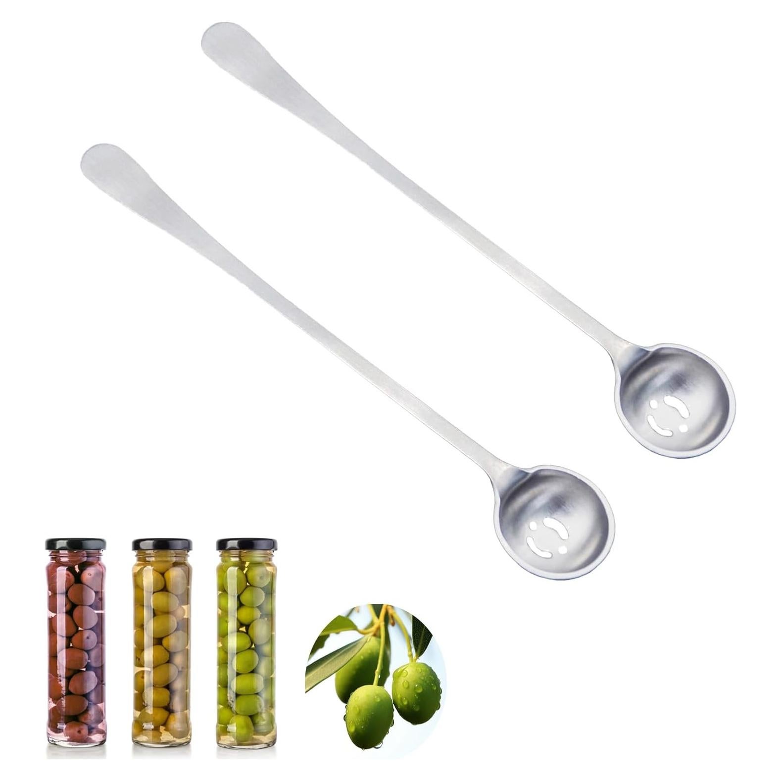 Cucharas de Aceituna Acero Inoxidable Asanta 2 PZS Mango Largo