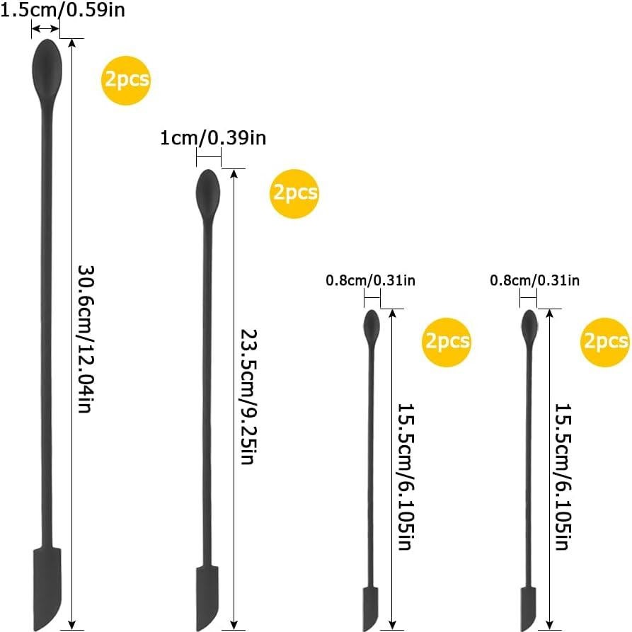 Juego de 8 Mini Espátulas de Silicona MaehSab para Cocina y Belleza