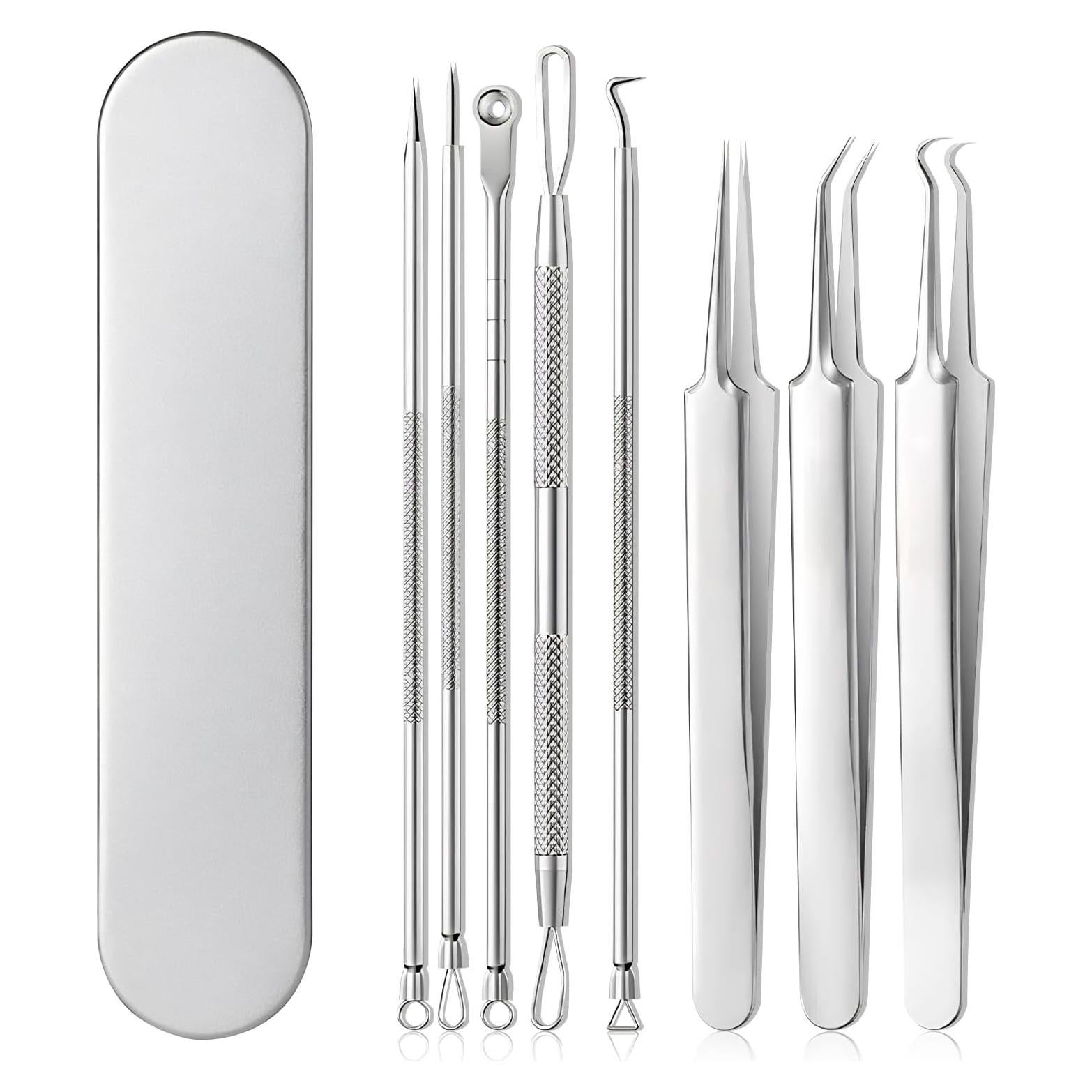 Juego de 8 Herramientas Extractoras de Acné EYBDYB - Acero Inoxidable