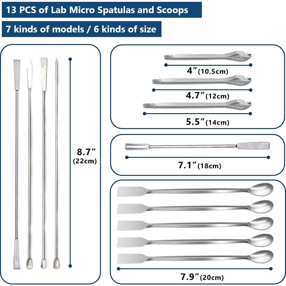 Juego de 13 Espátulas y Cucharas de Acero Inoxidable Bemaxy