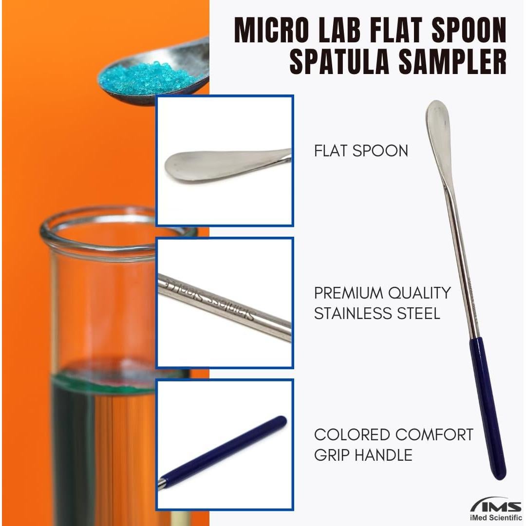 Cuchara plana de acero inoxidable IMED SCIENTIFIC 15.24 cm