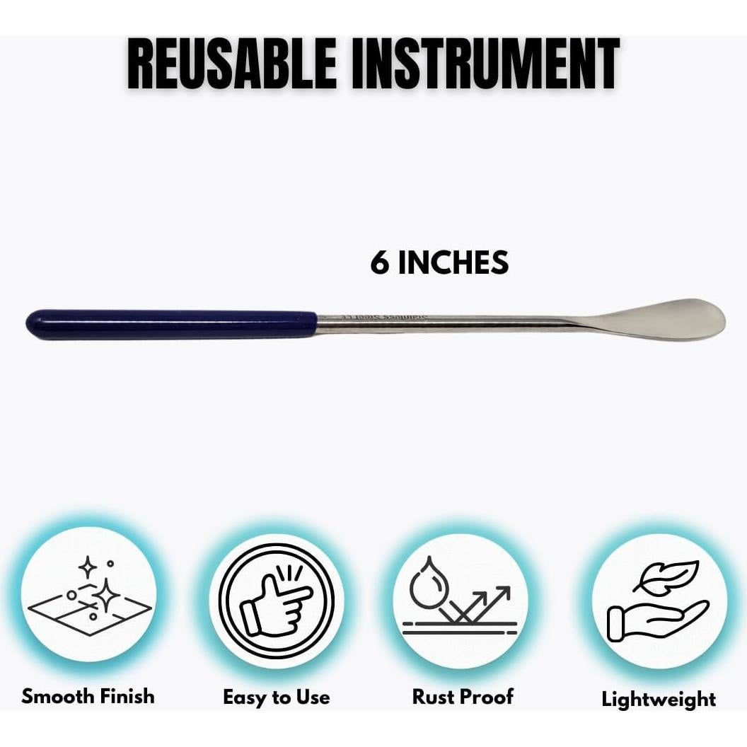 Cuchara plana de acero inoxidable IMED SCIENTIFIC 15.24 cm