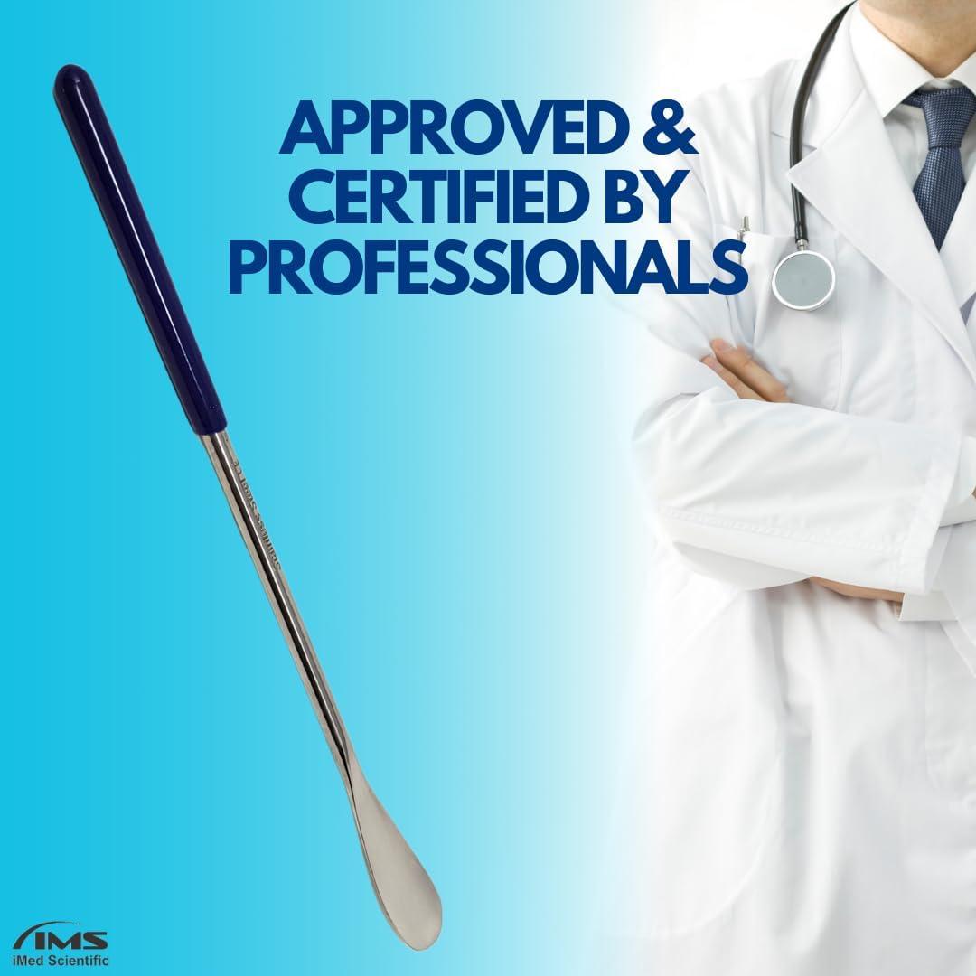 Cuchara plana de acero inoxidable IMED SCIENTIFIC 15.24 cm