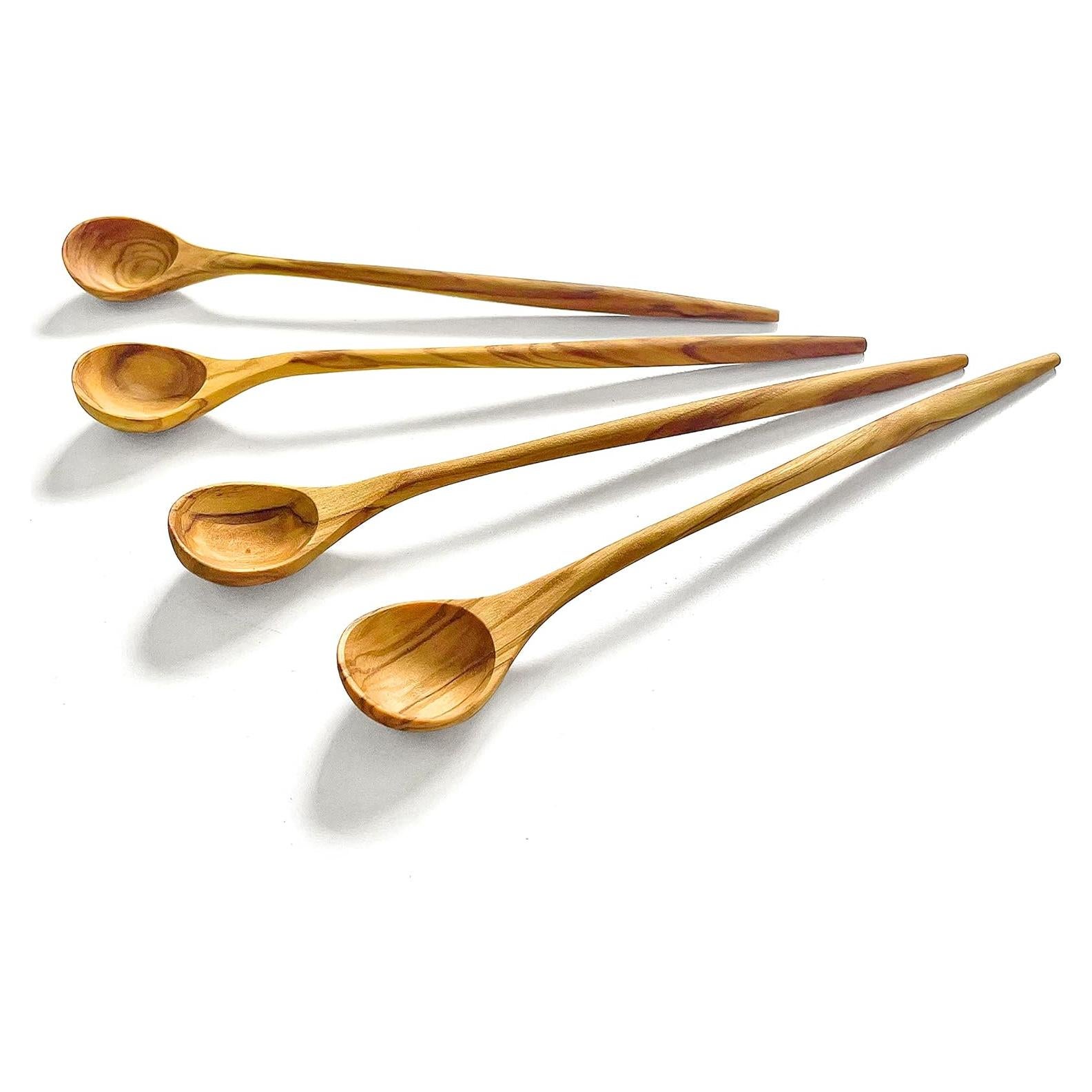 Cucharas de Madera de Olivo 100% Natural Wonderful - 4 Piezas