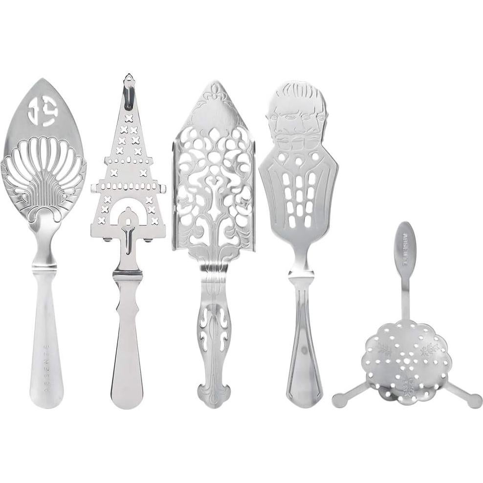 Cuchara de absenta Haofy de acero inoxidable - 4 tipos