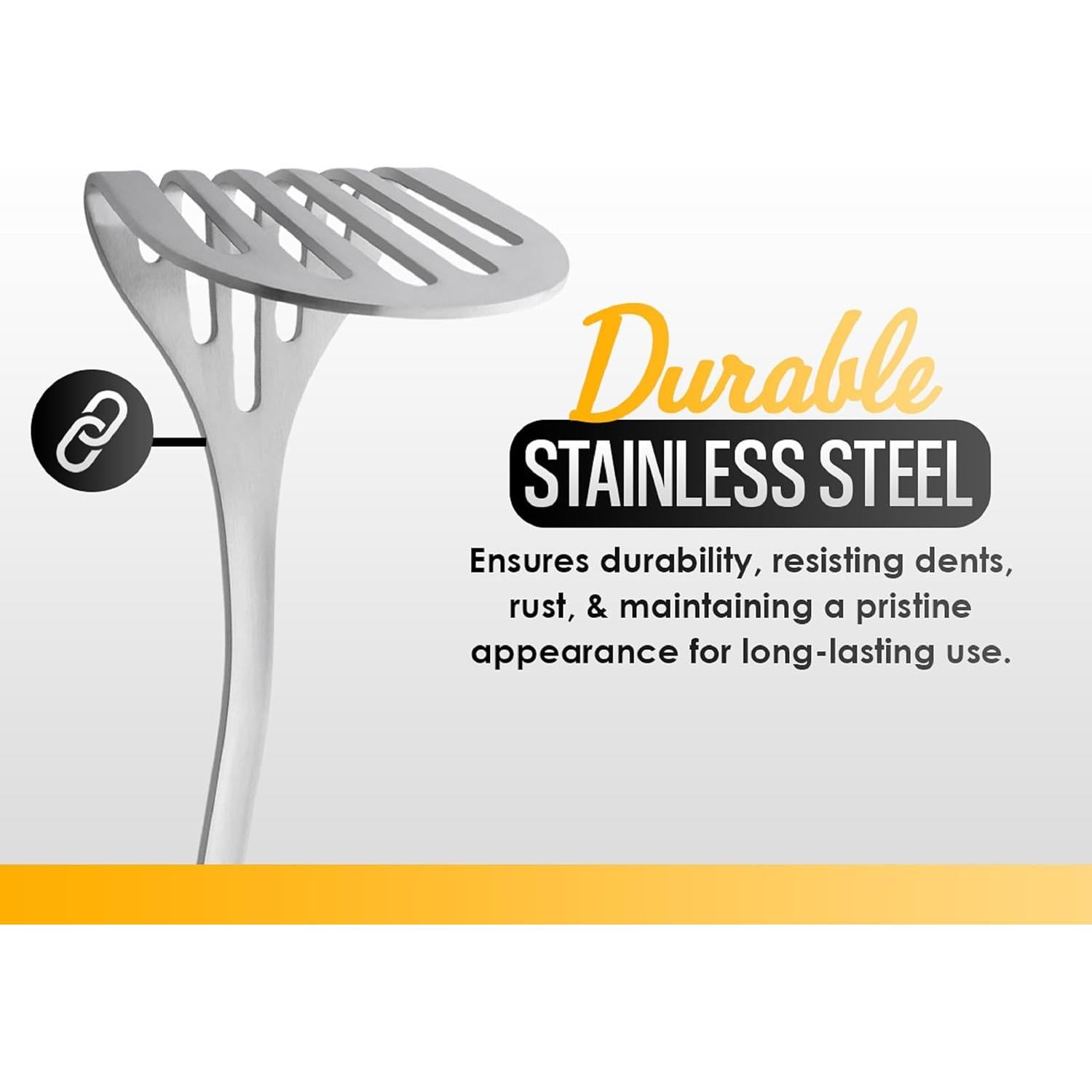 Cuchara Ranurada YBM HOME de Acero Inoxidable 33 cm