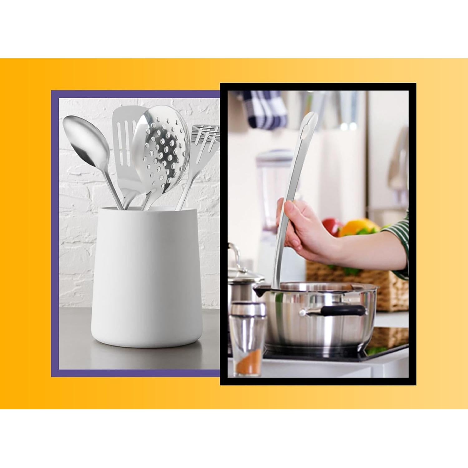 Cuchara Ranurada YBM HOME de Acero Inoxidable 33 cm