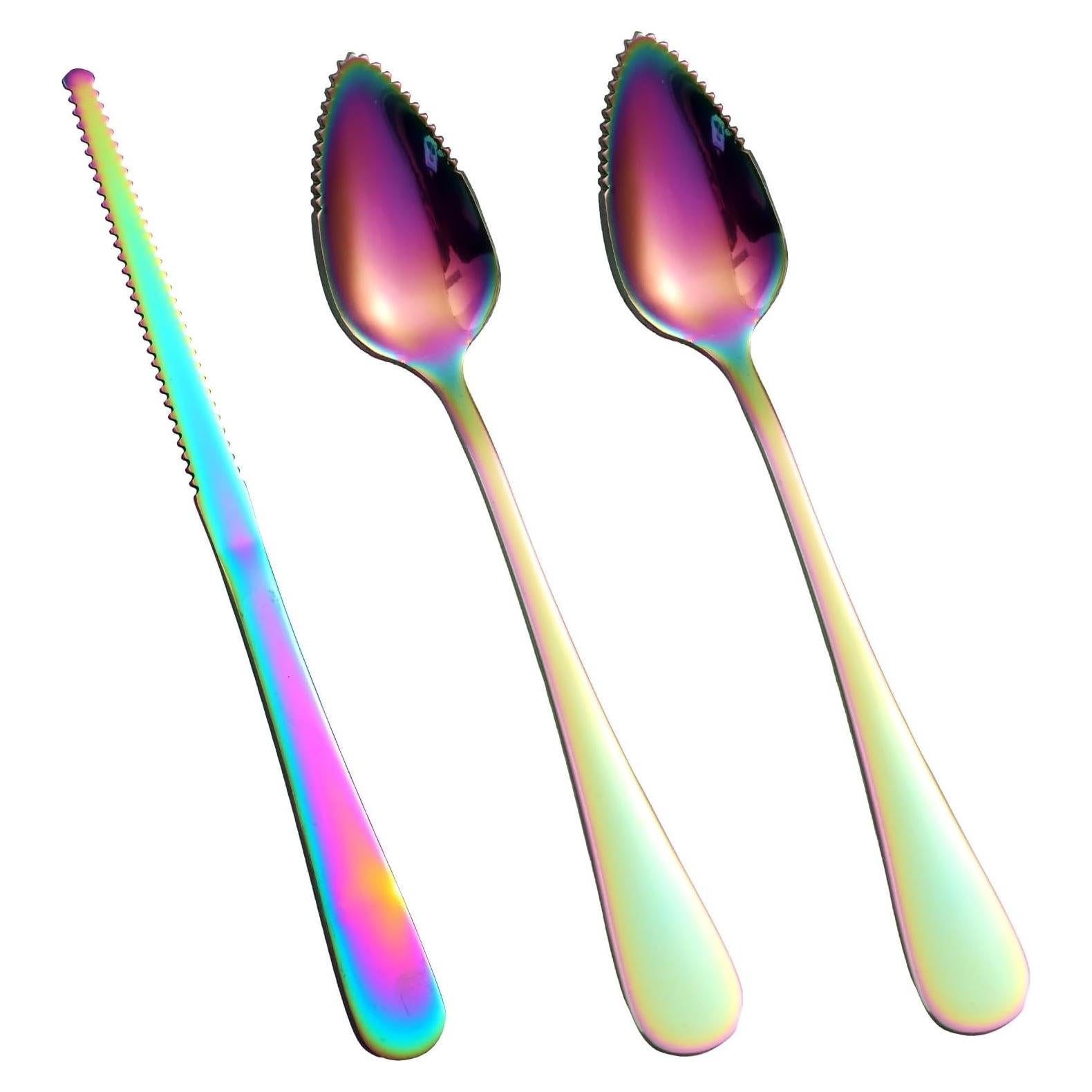 Juego de 3 Utensilios de Acero Inoxidable para Pomelo BOXOB