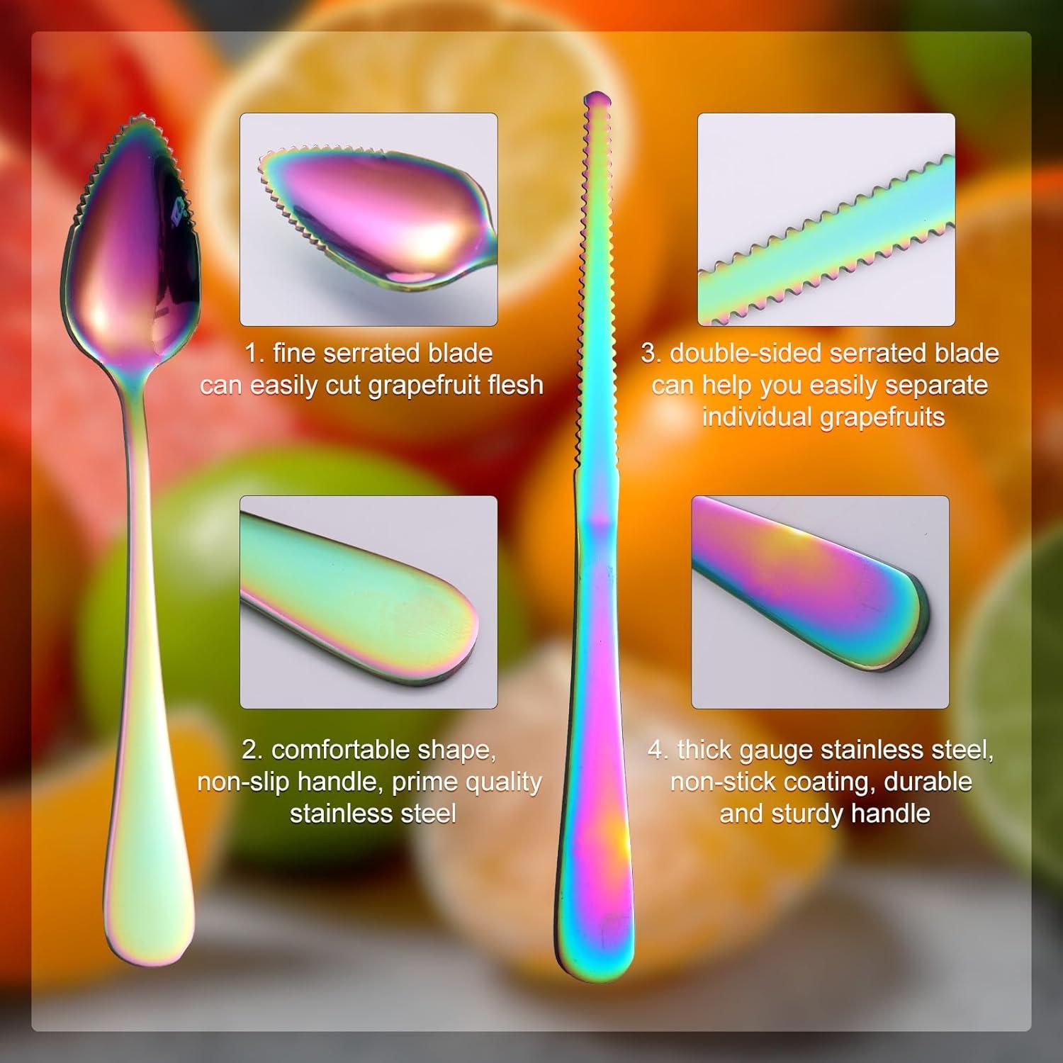 Juego de 3 Utensilios de Acero Inoxidable para Pomelo BOXOB