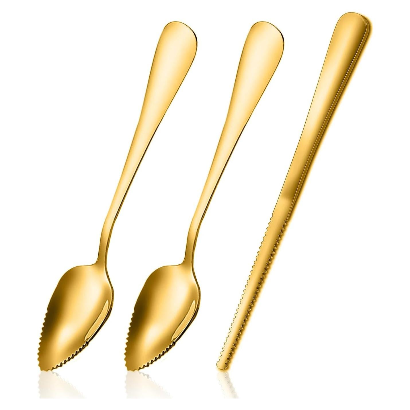 Cuchara y Cuchillo de Pomelo Acero Inoxidable Cosmer 1 Pza