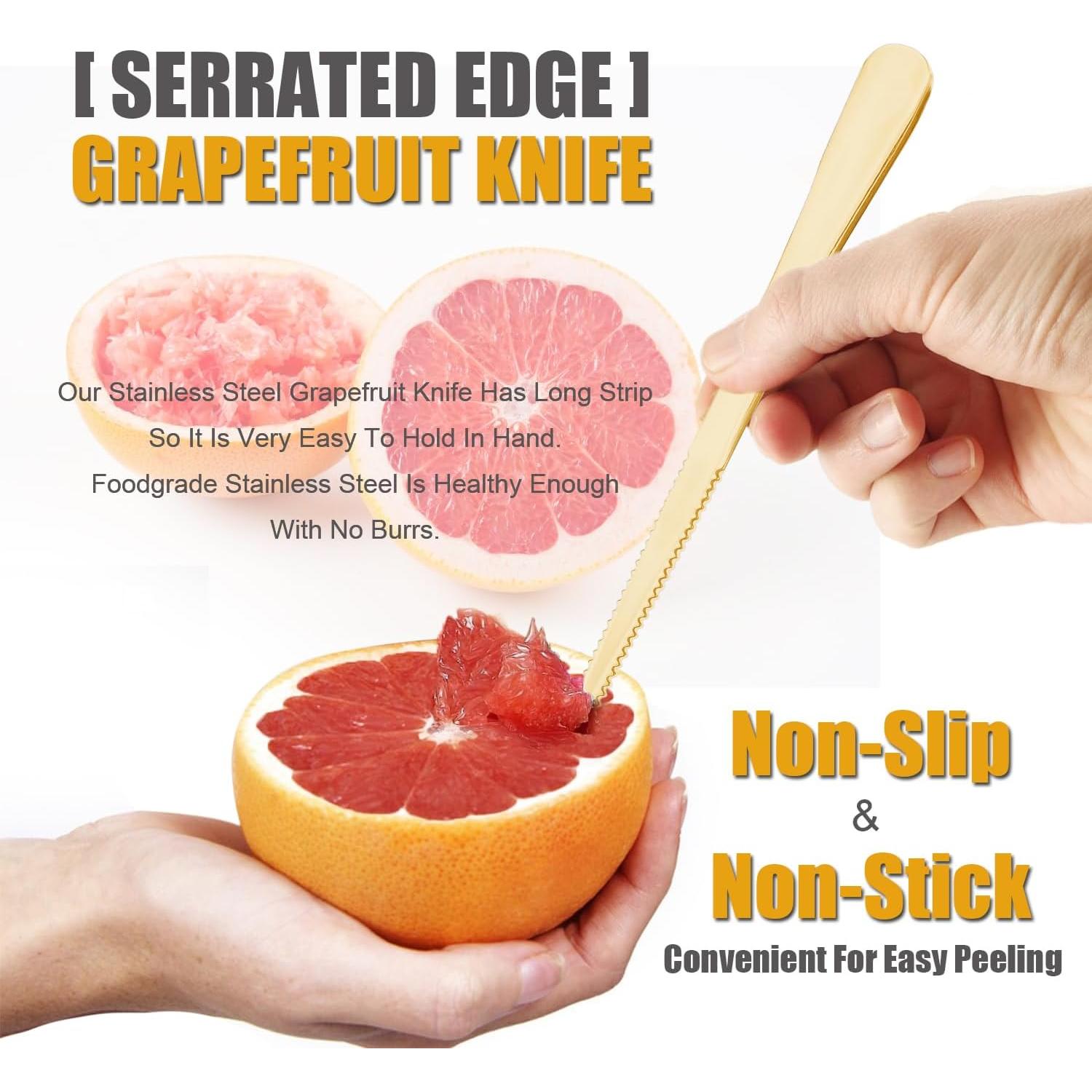 Cuchara y Cuchillo de Pomelo Acero Inoxidable Cosmer 1 Pza