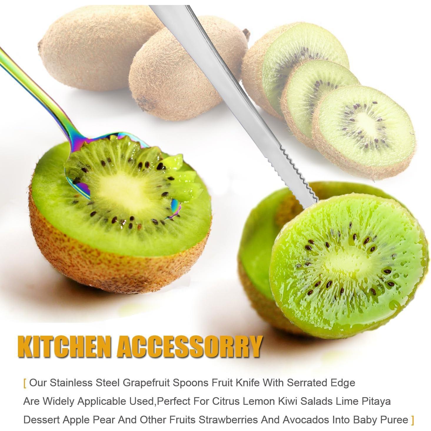 Cuchara y Cuchillo de Pomelo Acero Inoxidable Cosmer 1 Pza