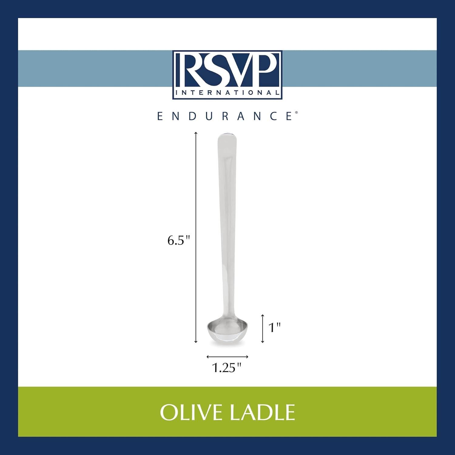 Cucharón de Aceituna RSVP Internacional Acero Inoxidable 16.5 cm