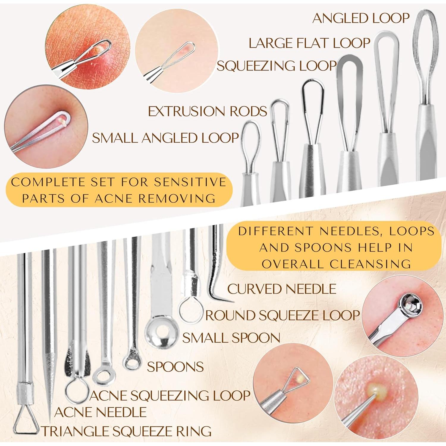 Kit de Herramientas para Remover Puntos Negros Dermated 16 Piezas