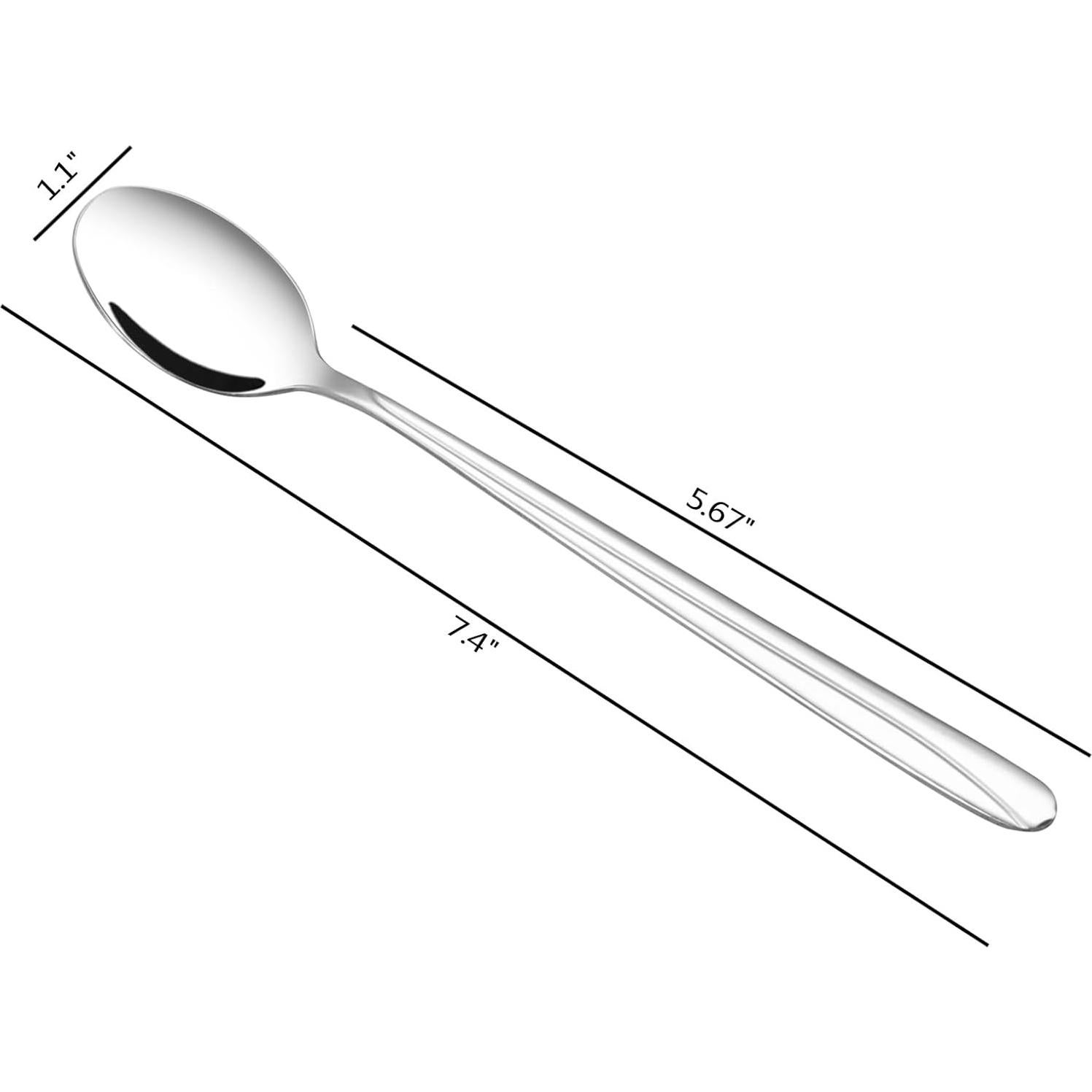 Cucharas de Té Helado Obstnny 12 Piezas Acero Inoxidable