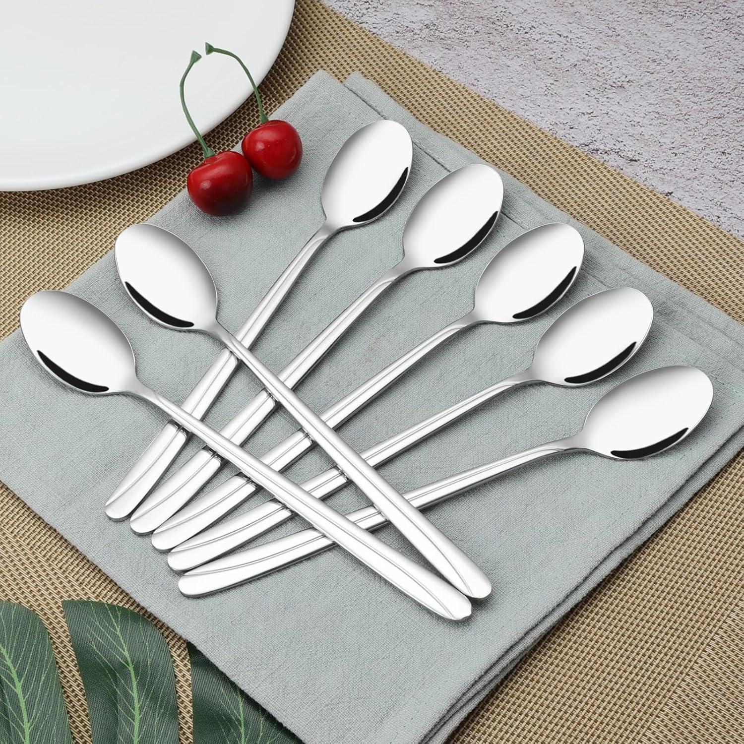 Cucharas de Té Helado Obstnny 12 Piezas Acero Inoxidable