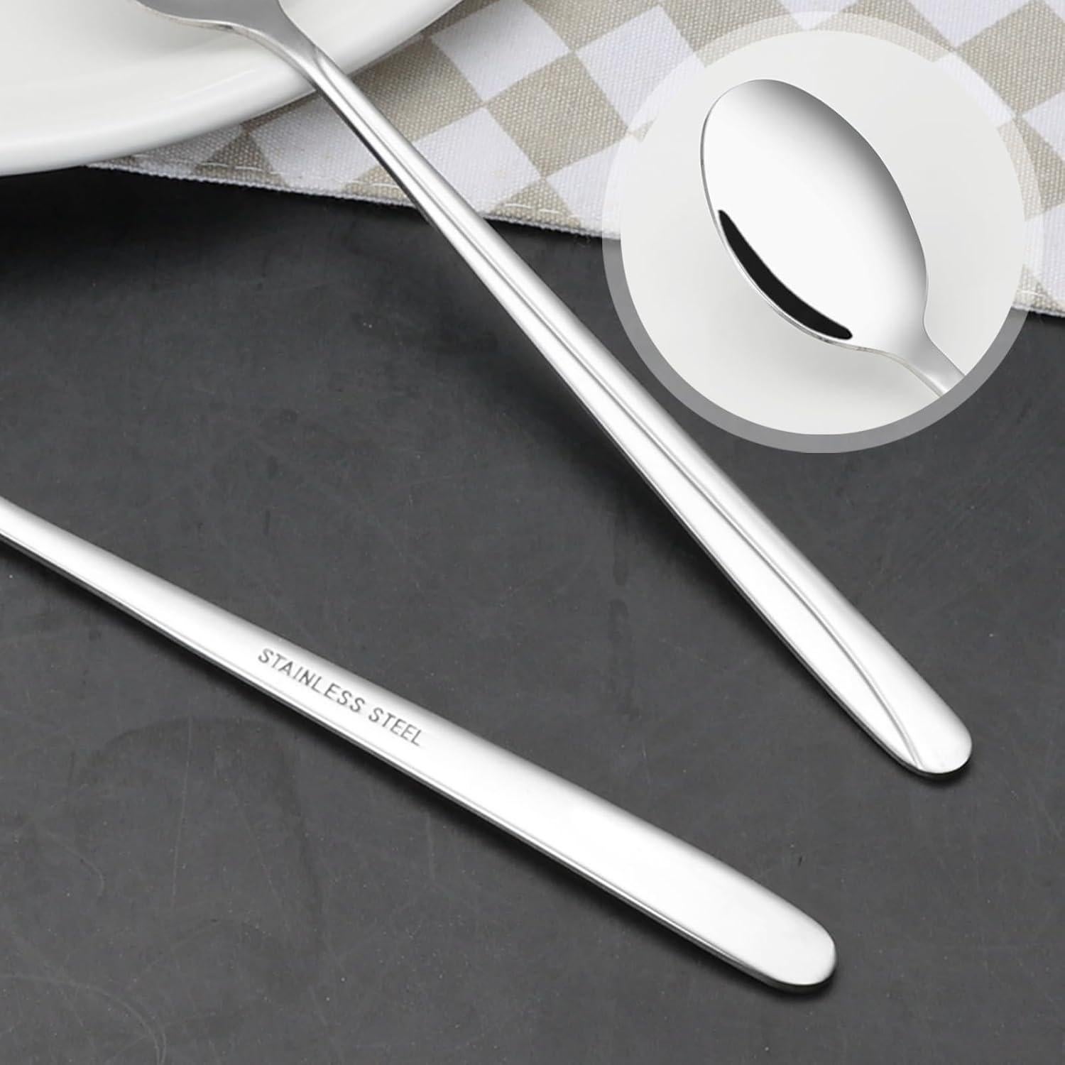 Cucharas de Té Helado Obstnny 12 Piezas Acero Inoxidable