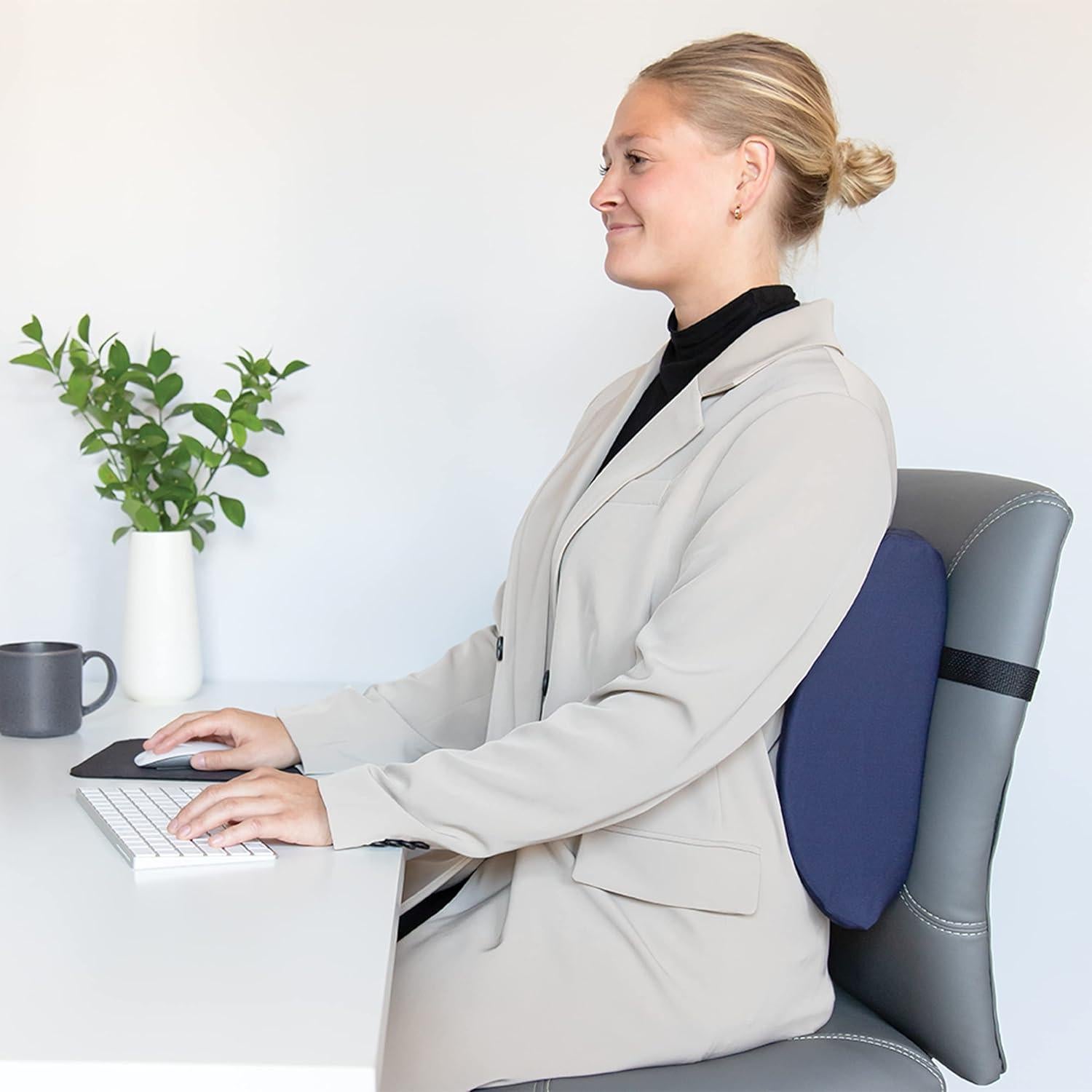 Cojín Lumbar Ajustable Core Products 36x33cm Azul