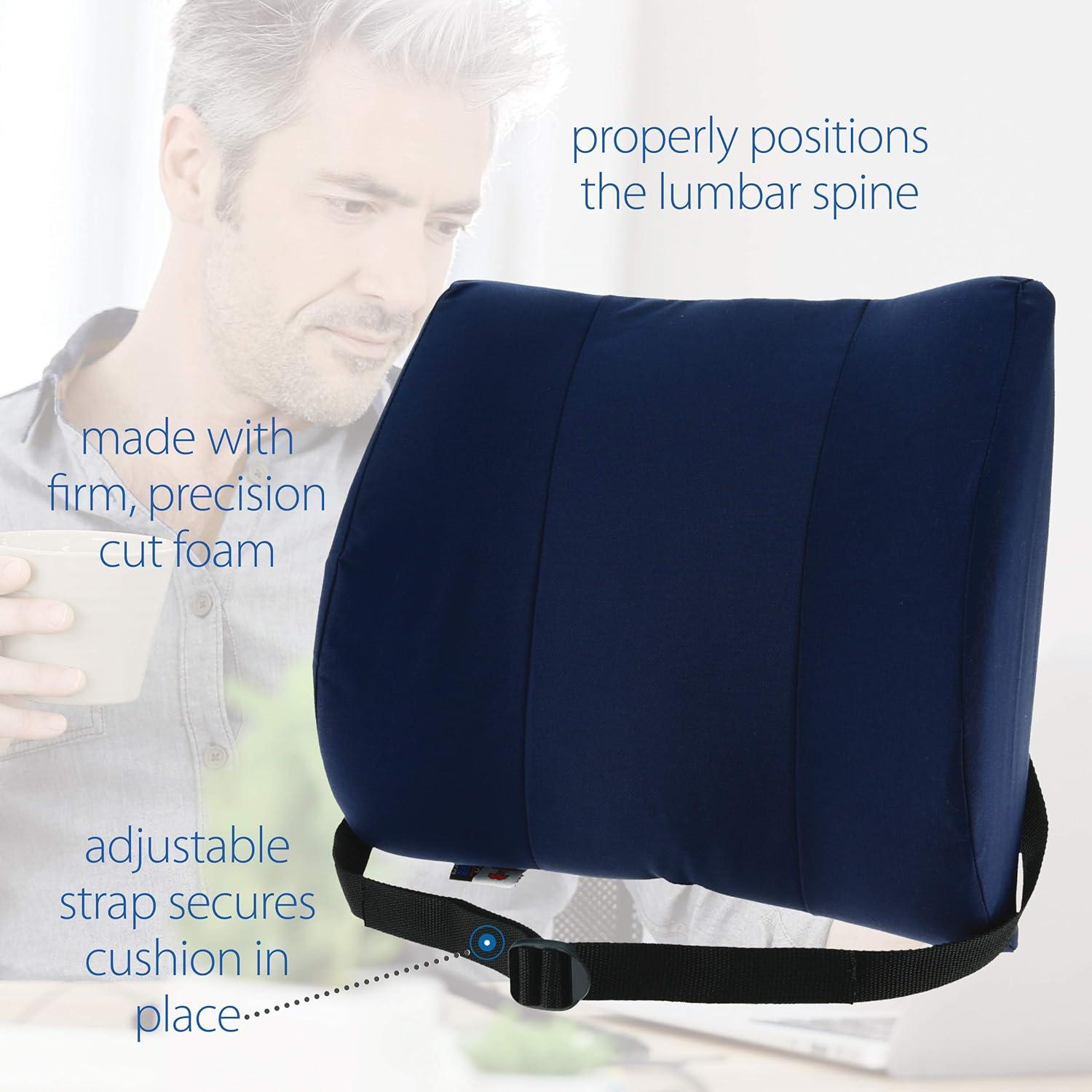 Cojín Lumbar Ajustable Core Products 36x33cm Azul